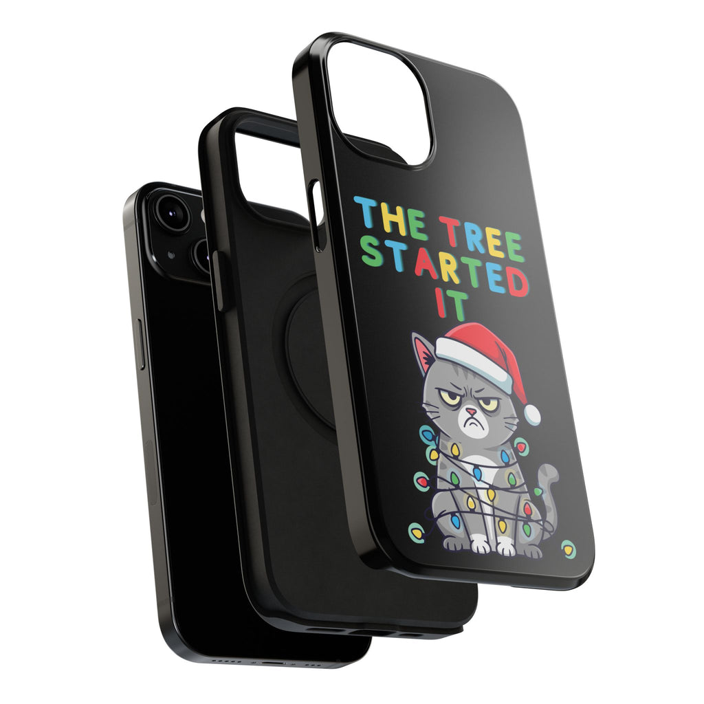Christmas Funny Cat Case | iPhone Samsung | Christmas Phone Case