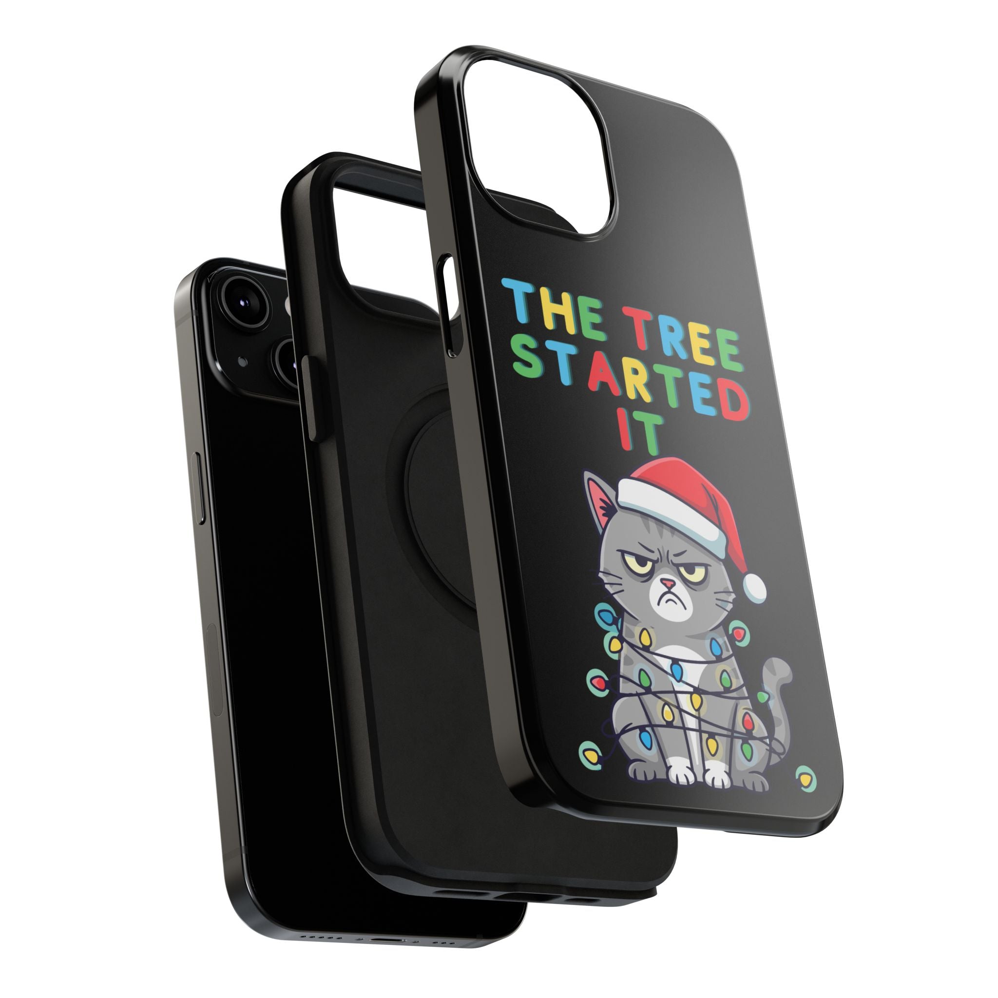 Christmas Funny Cat Case | iPhone Samsung | Christmas Phone Case