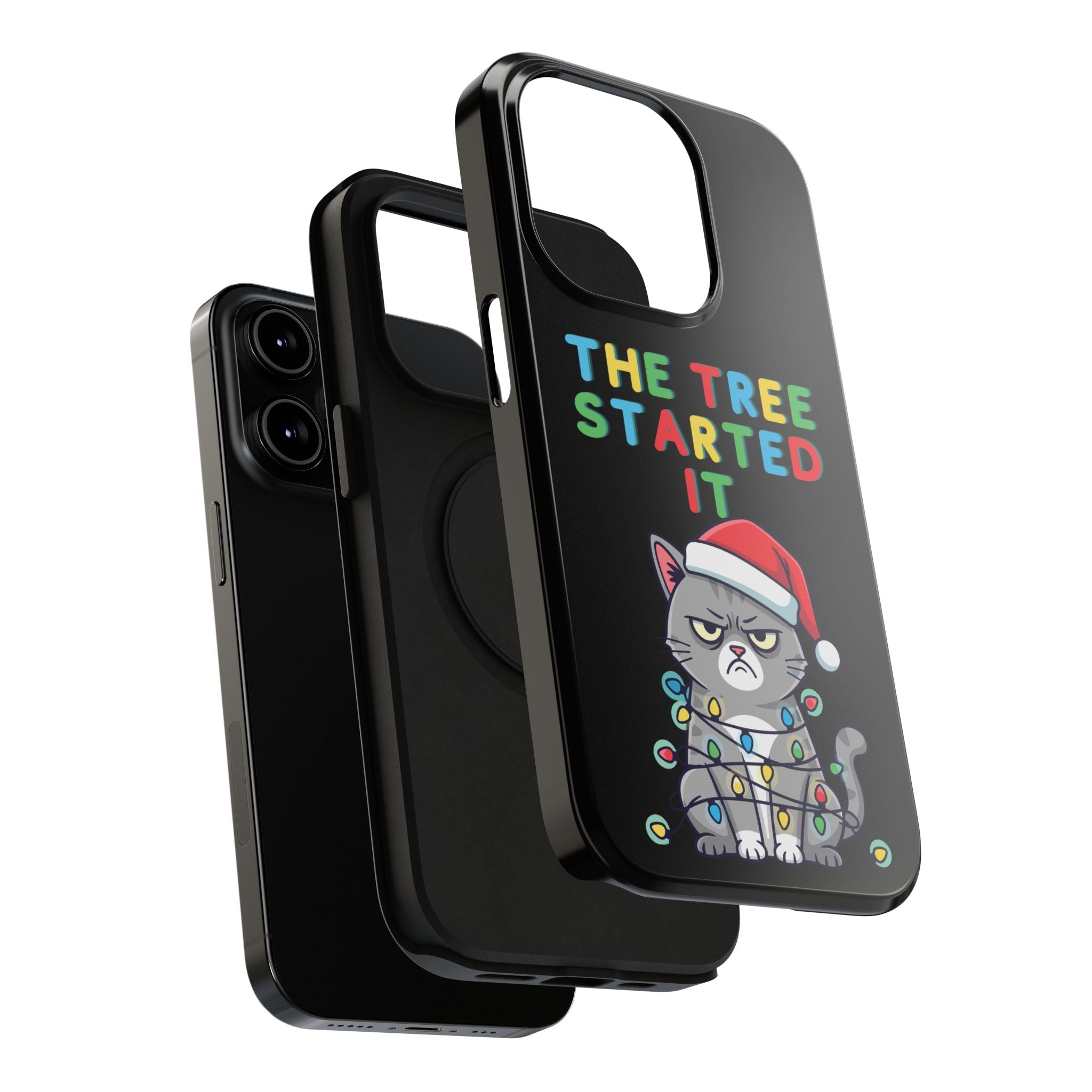 Christmas Funny Cat Case | iPhone Samsung | Christmas Phone Case
