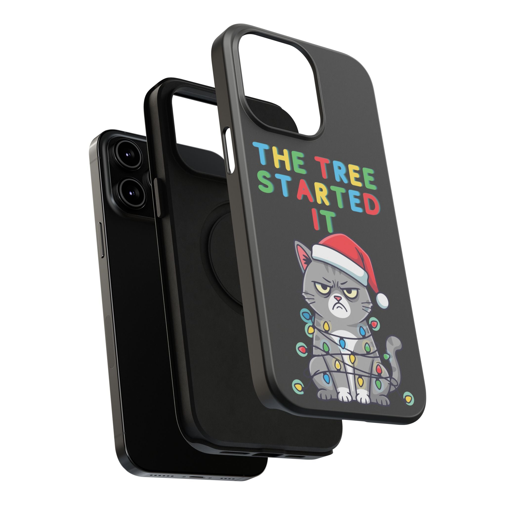 Christmas Funny Cat Case | iPhone Samsung | Christmas Phone Case