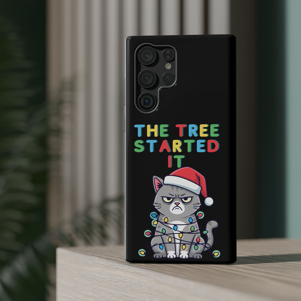 Christmas Funny Cat Case | iPhone Samsung | Christmas Phone Case