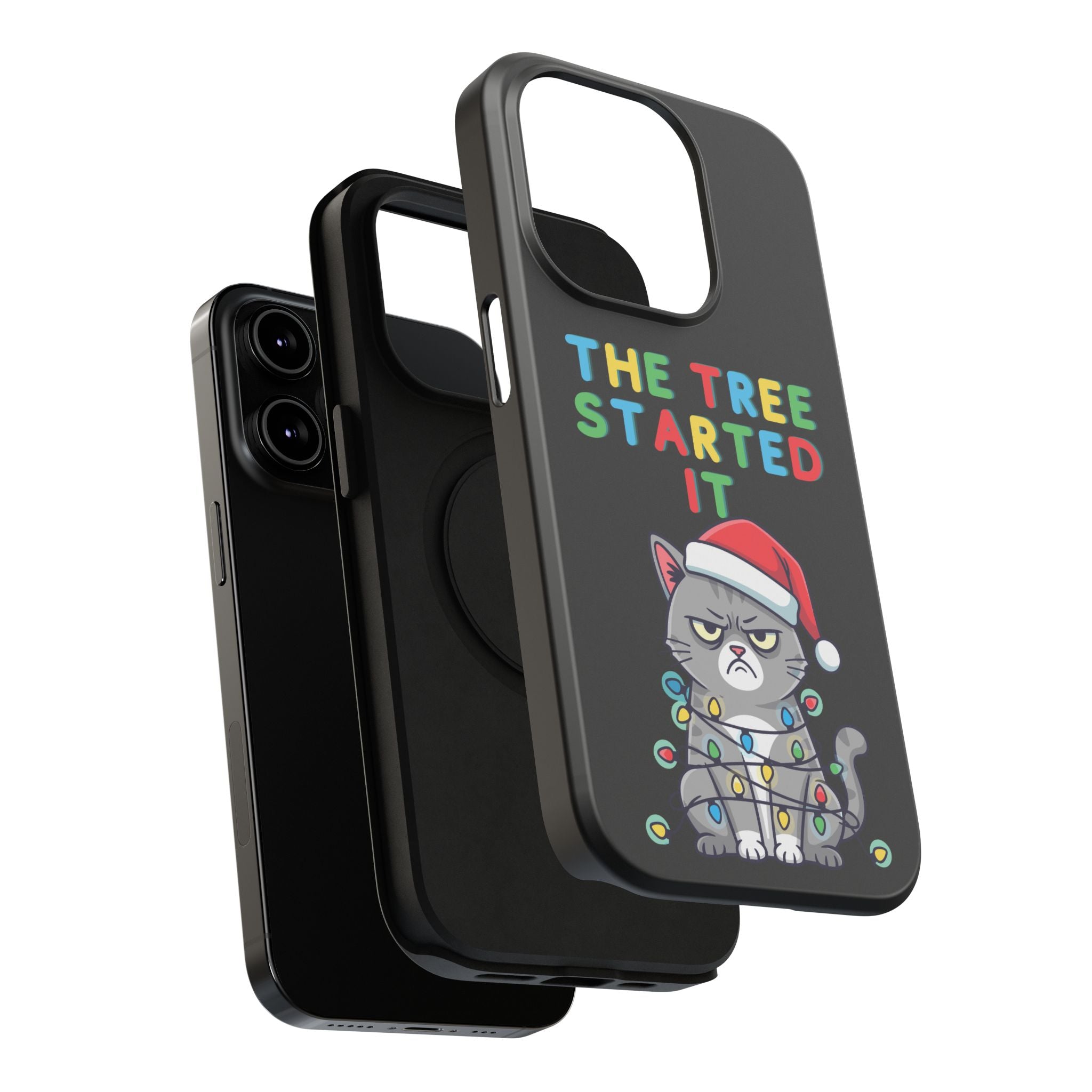 Christmas Funny Cat Case | iPhone Samsung | Christmas Phone Case