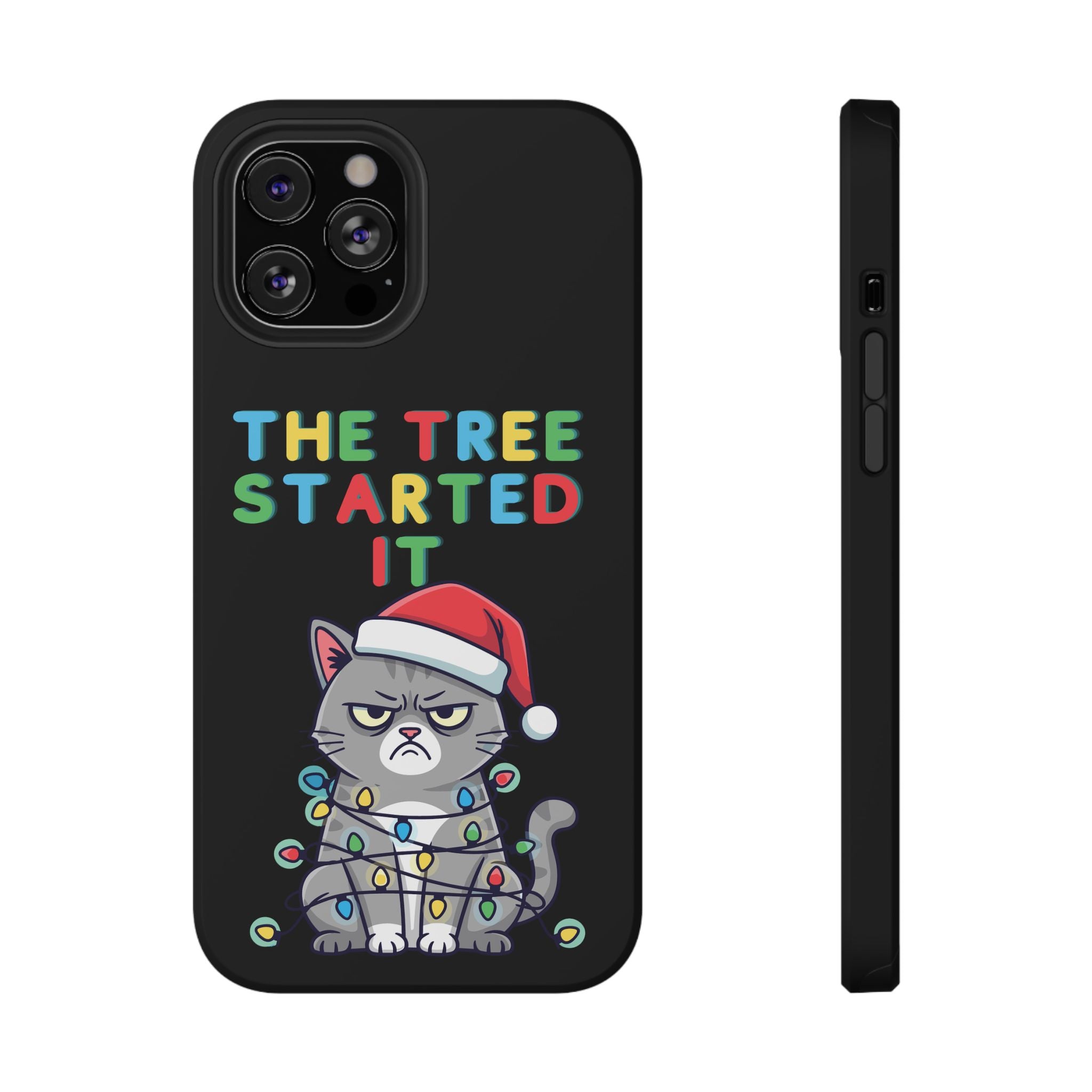 Christmas Funny Cat Case | iPhone Samsung | Christmas Phone Case