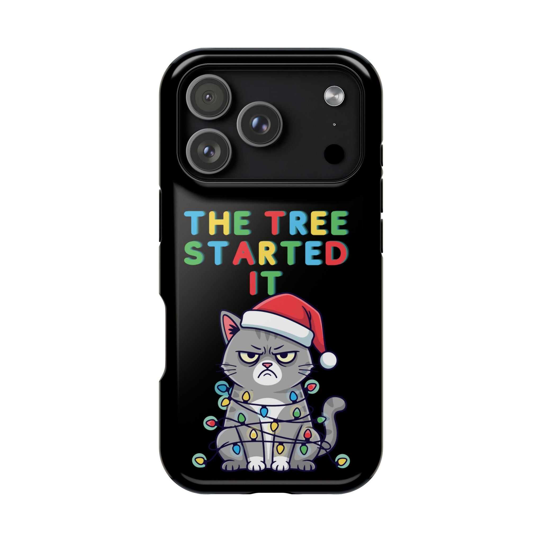 Christmas Funny Cat Case | iPhone Samsung | Christmas Phone Case
