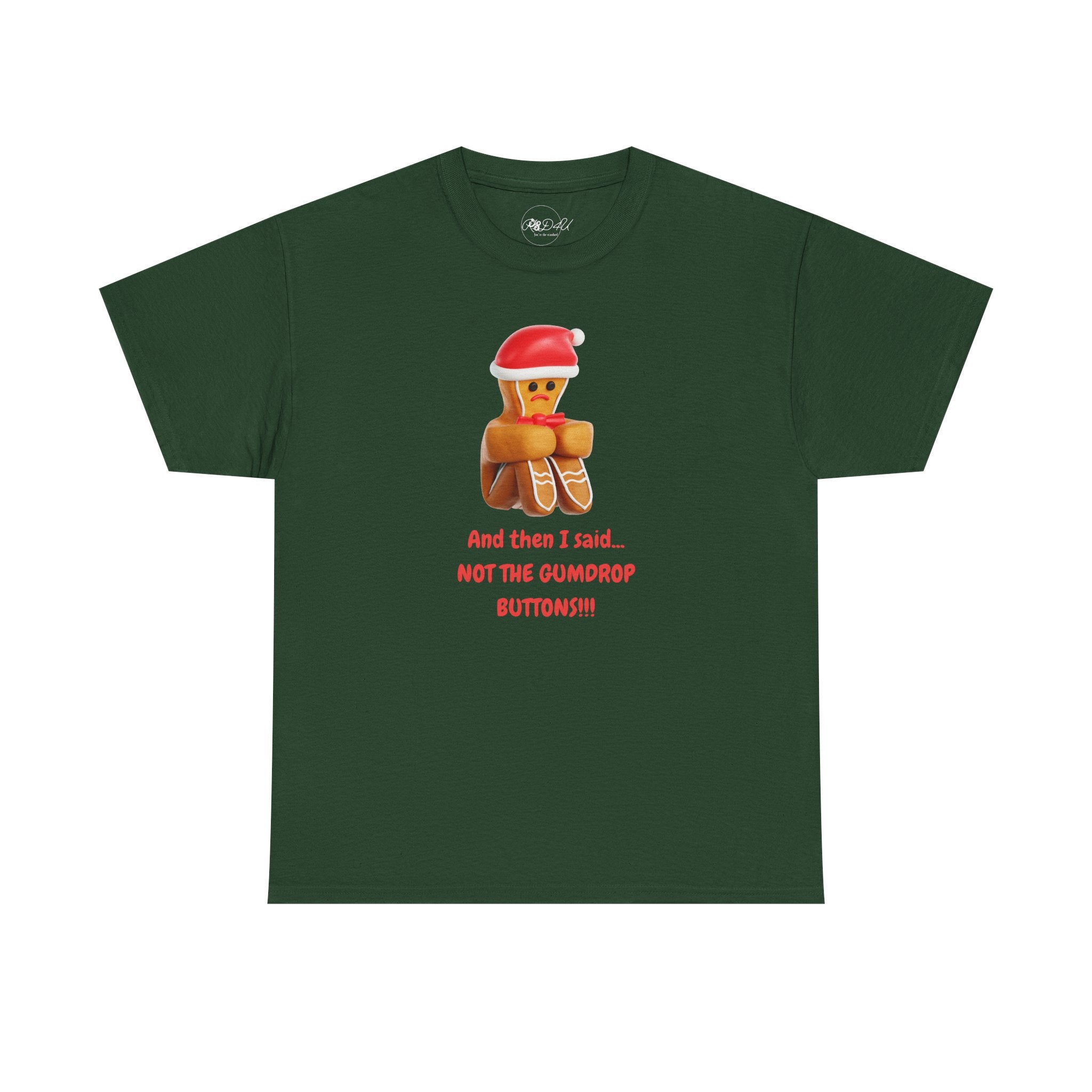 Gumdrop Button Gingerbread | Adult Unisex | Christmas T-Shirt