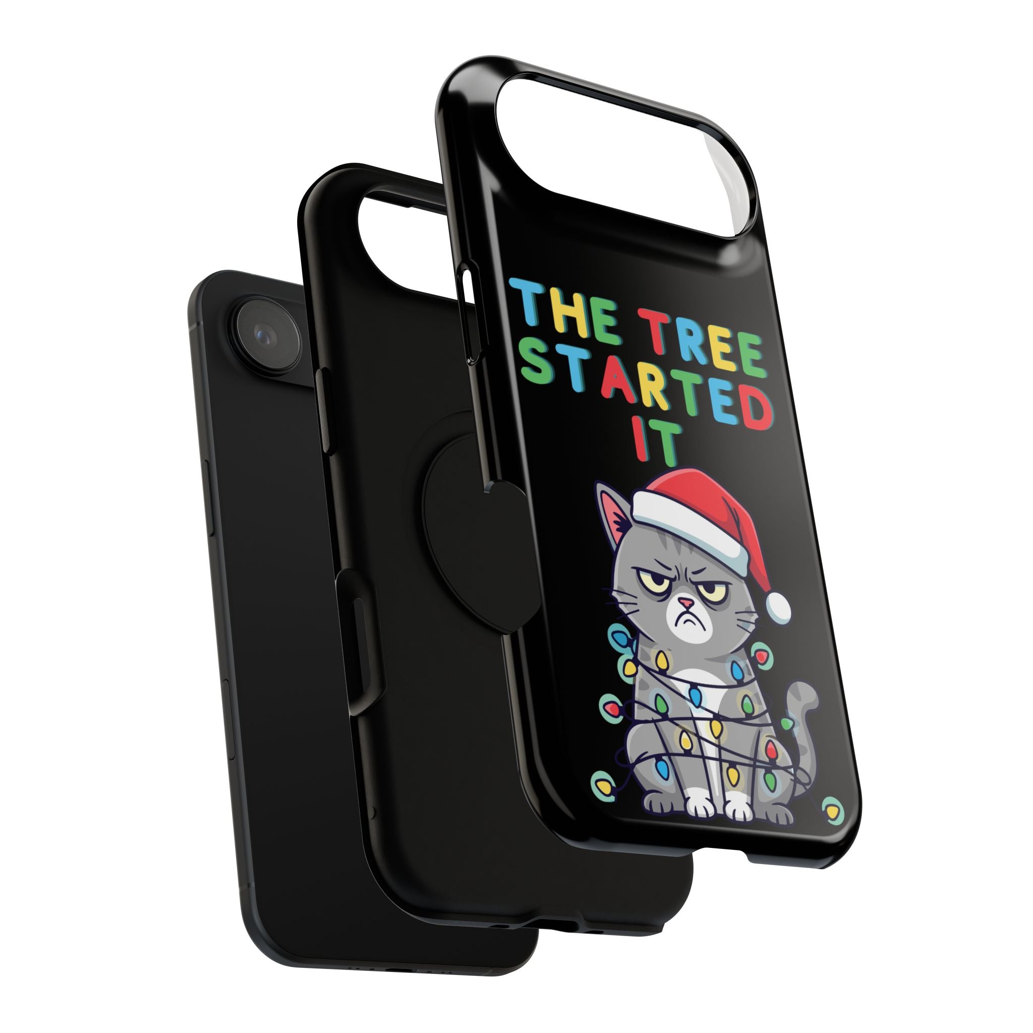Christmas Funny Cat Case | iPhone Samsung | Christmas Phone Case