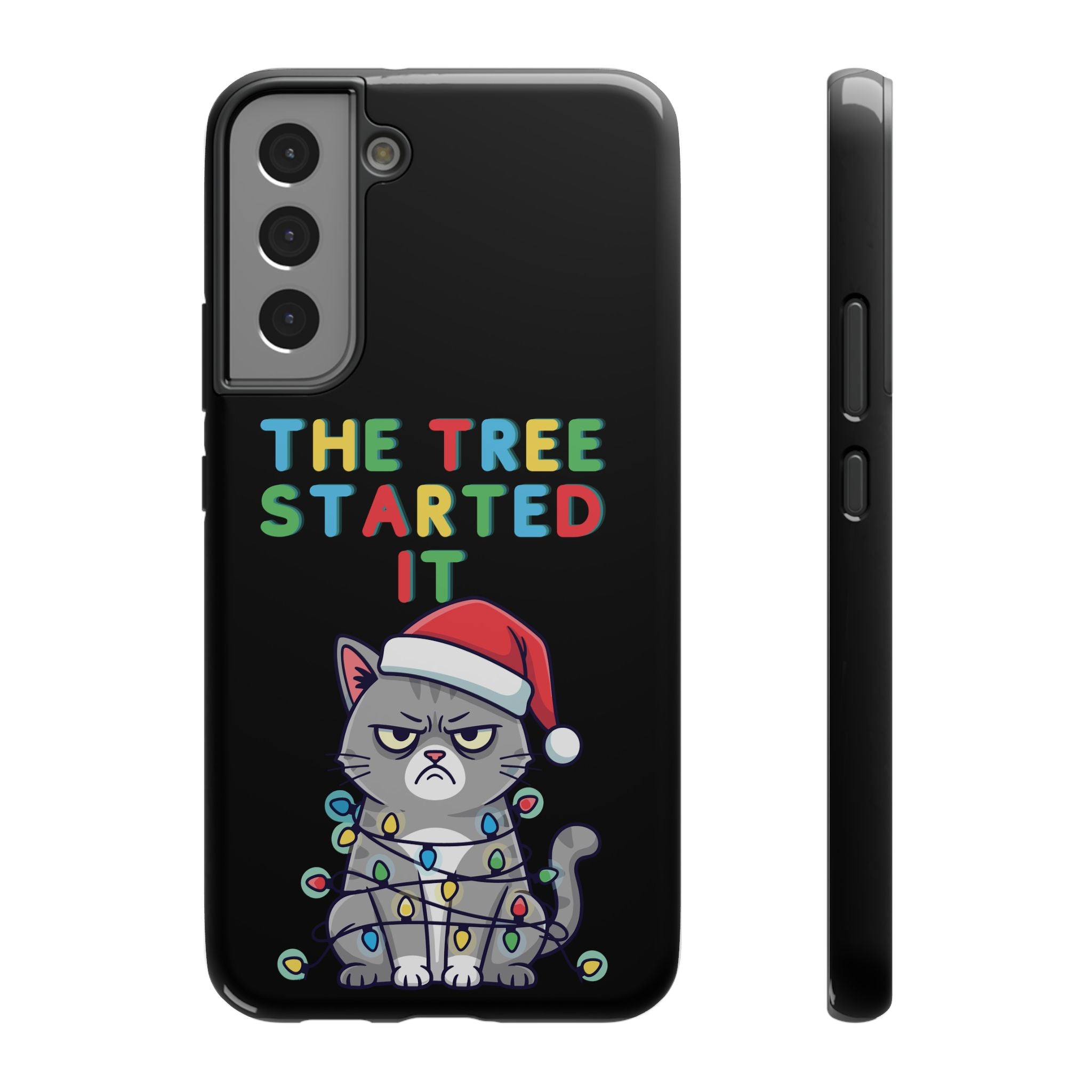 Christmas Funny Cat Case | iPhone Samsung | Christmas Phone Case