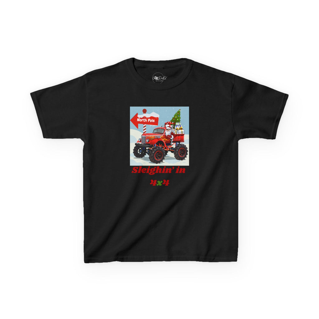4x4 Sleighin | Youth Unisex | Christmas T-Shirt