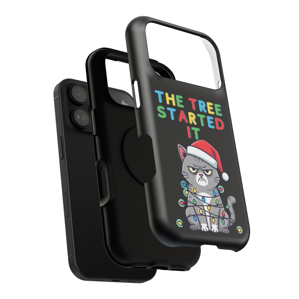 Christmas Funny Cat Case | iPhone Samsung | Christmas Phone Case