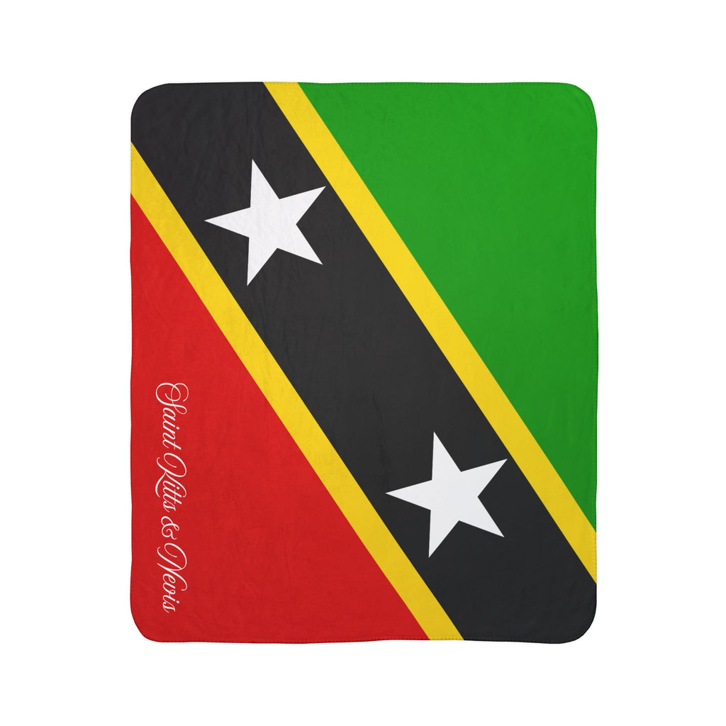 Saint Kitts and Nevis Sherpa Fleece | SKN Pride | Sherpa Fleece Blanket