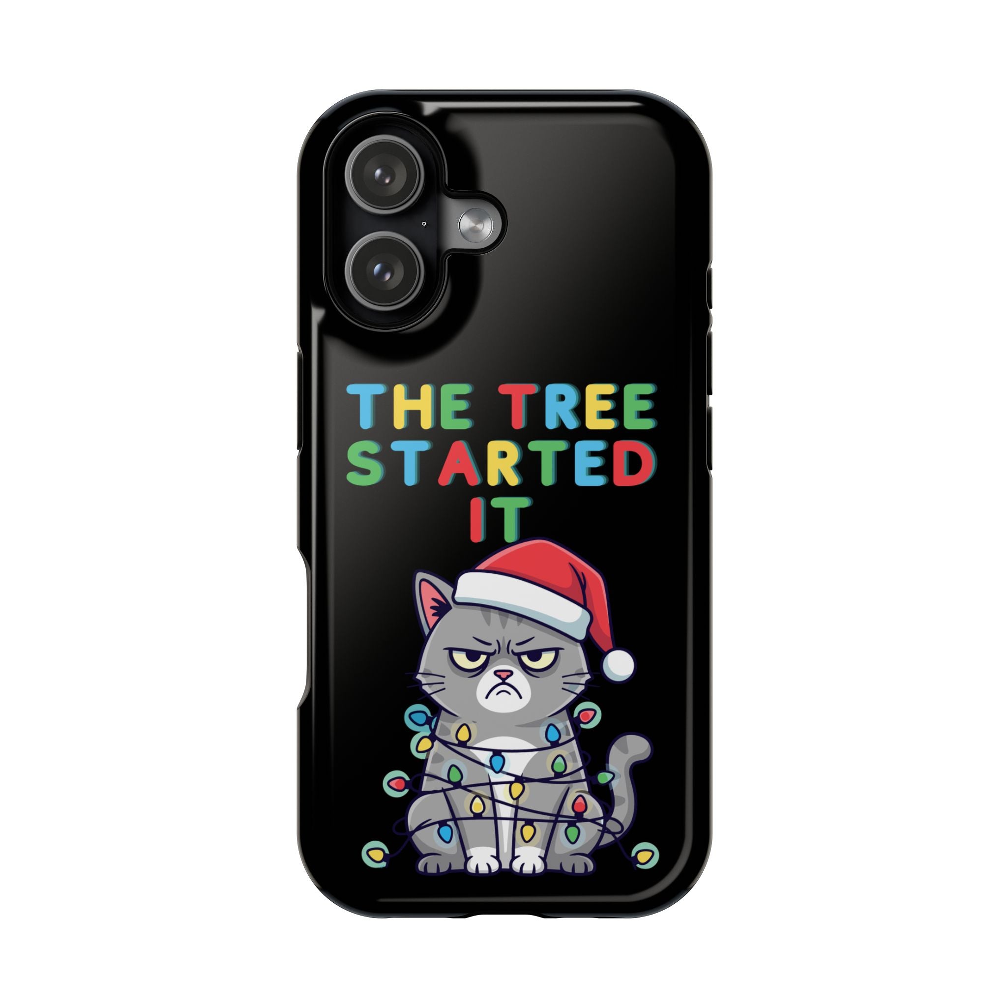 Christmas Funny Cat Case | iPhone Samsung | Christmas Phone Case