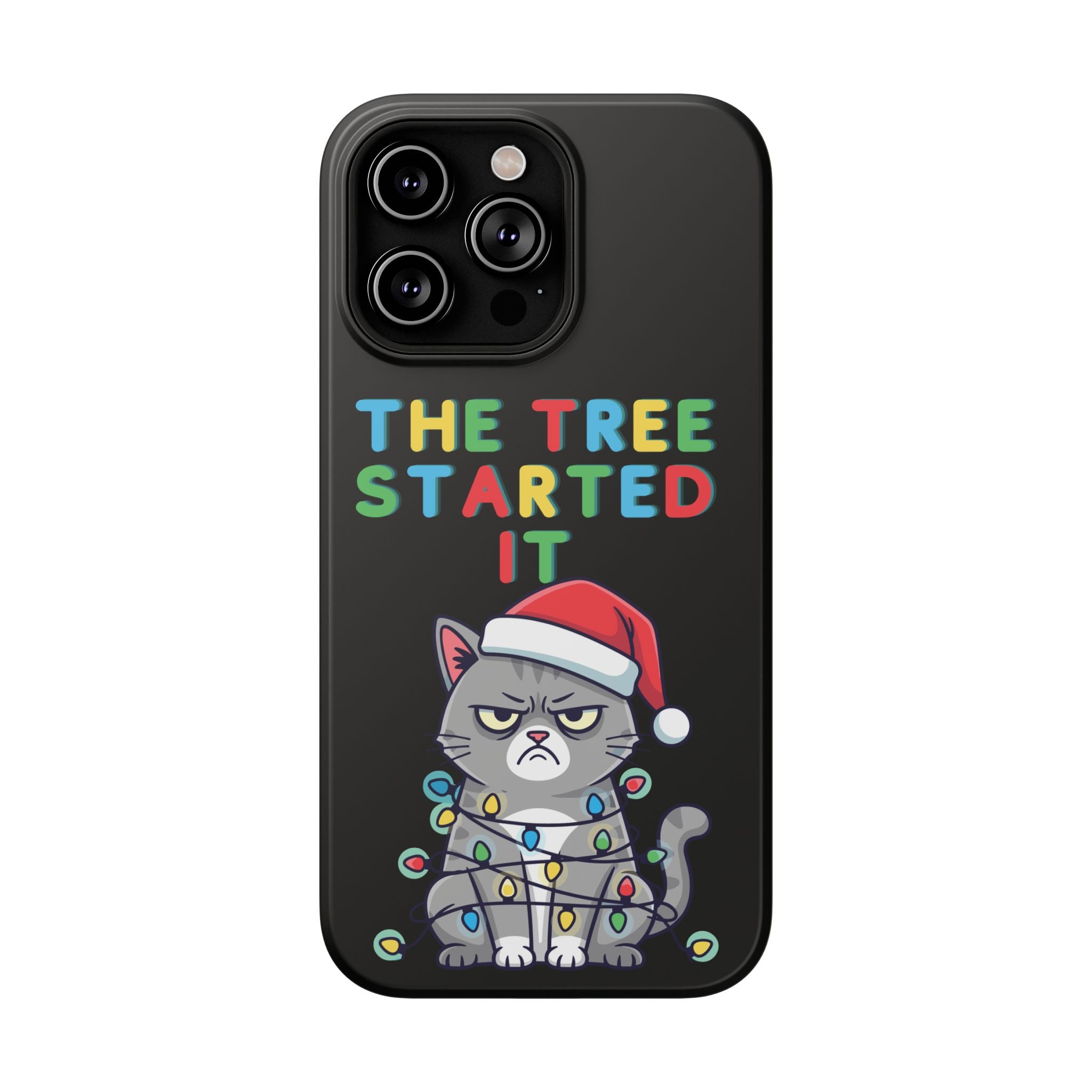 Christmas Funny Cat Case | iPhone Samsung | Christmas Phone Case