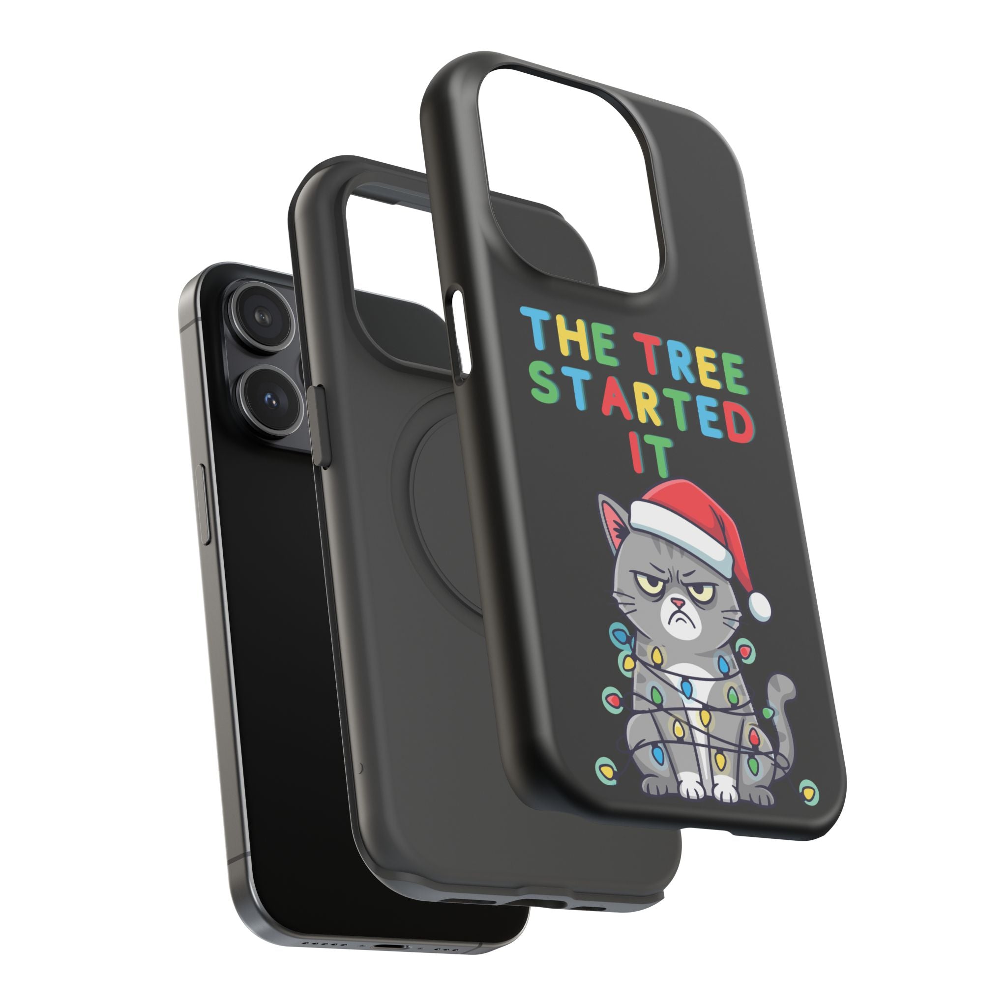 Christmas Funny Cat Case | iPhone Samsung | Christmas Phone Case