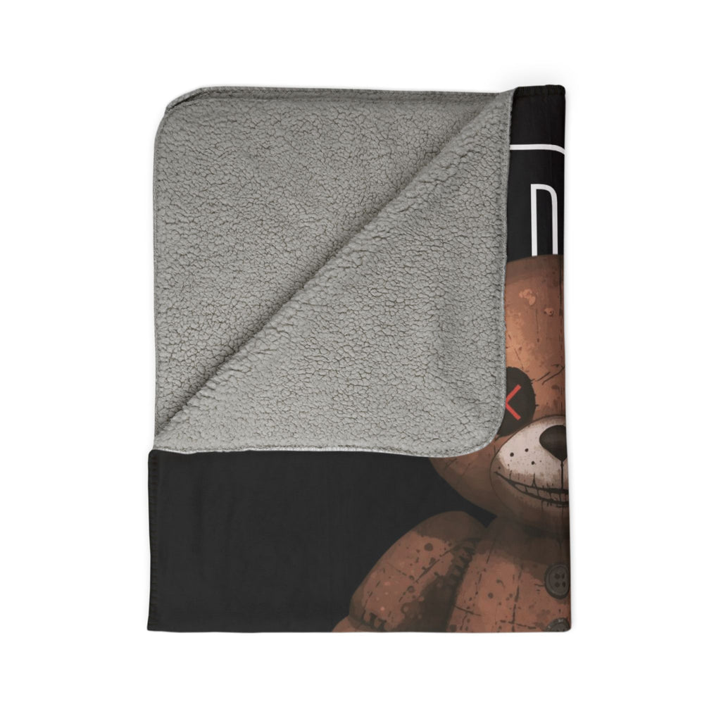Creepy Teddy Bear | Fleece Sherpa Blanket