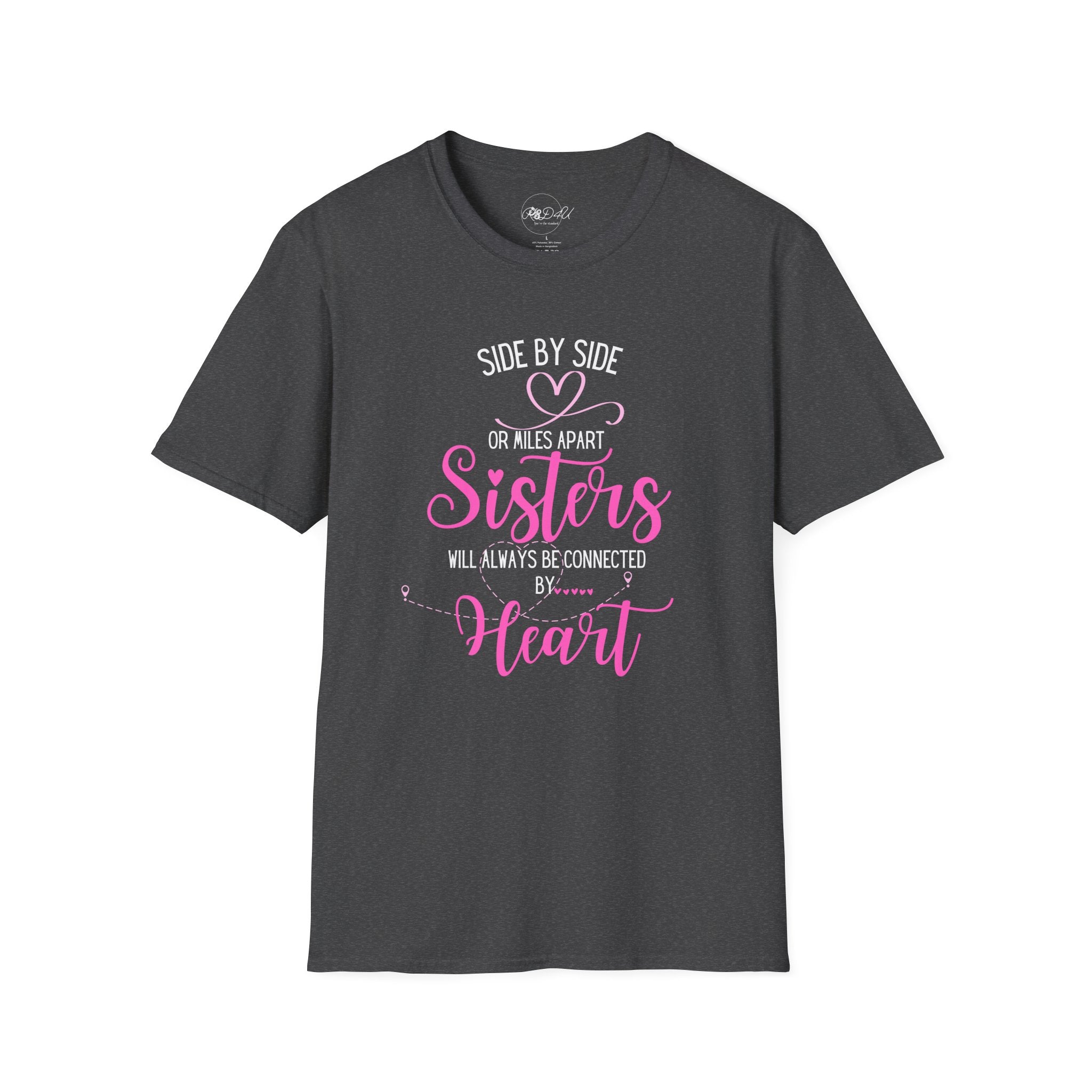 Sisters Connected - PINK | Adult Unisex SoftStyle Shirt | Family T-Shirt