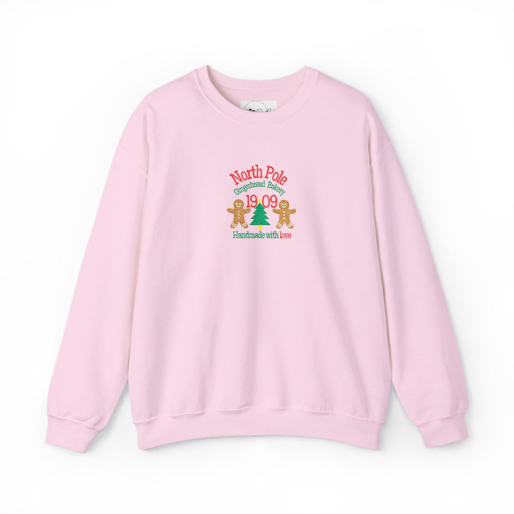 Embroidered North Pole Gingerbread | Adult Unisex | Christmas Sweatshirt