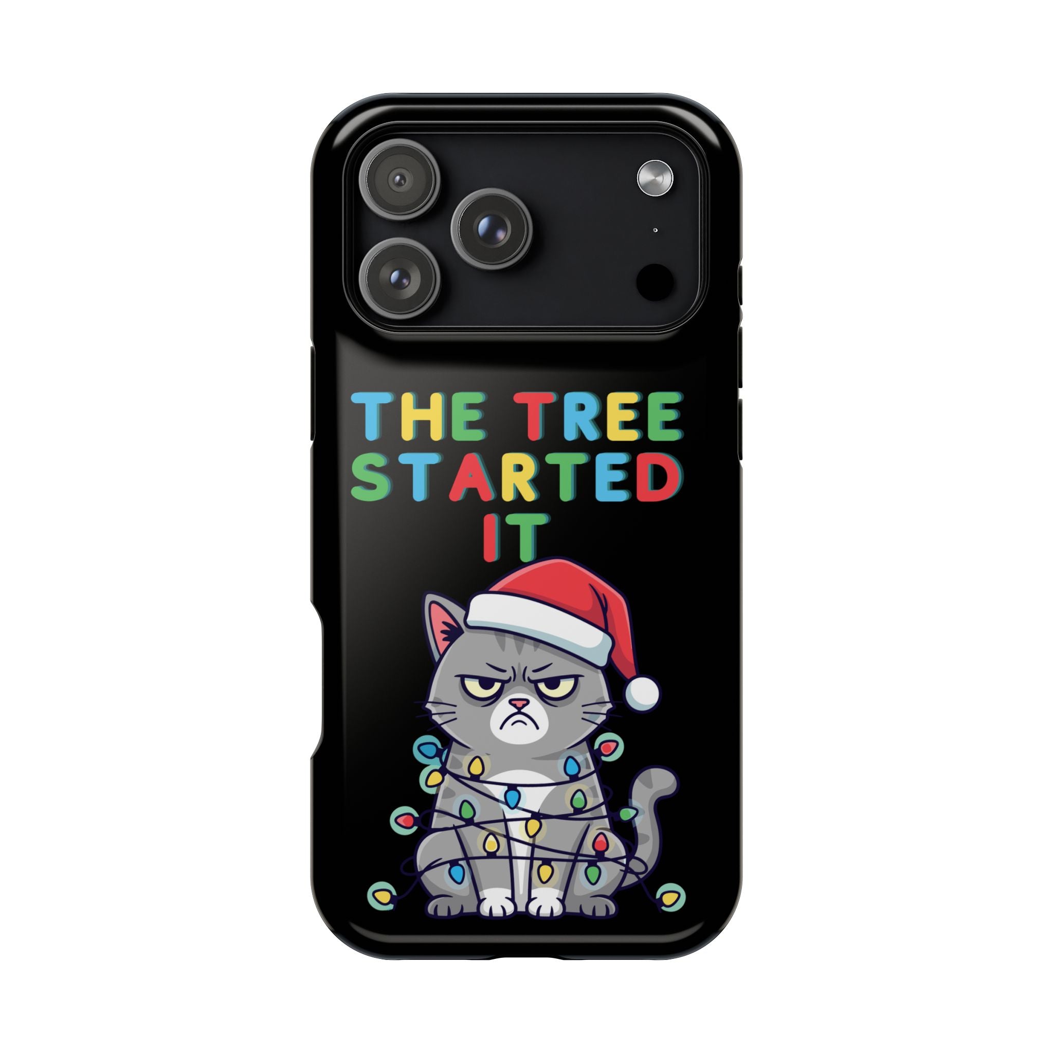 Christmas Funny Cat Case | iPhone Samsung | Christmas Phone Case