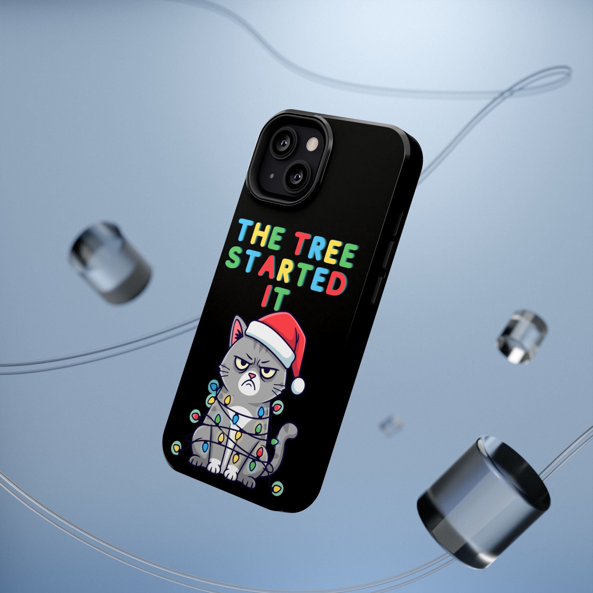 Christmas Funny Cat Case | iPhone Samsung | Christmas Phone Case