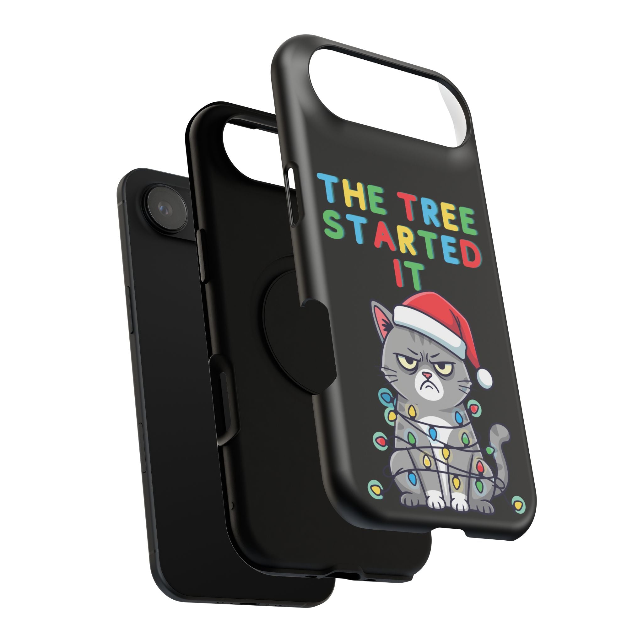 Christmas Funny Cat Case | iPhone Samsung | Christmas Phone Case