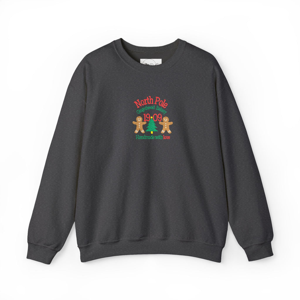Embroidered North Pole Gingerbread | Adult Unisex | Christmas Sweatshirt