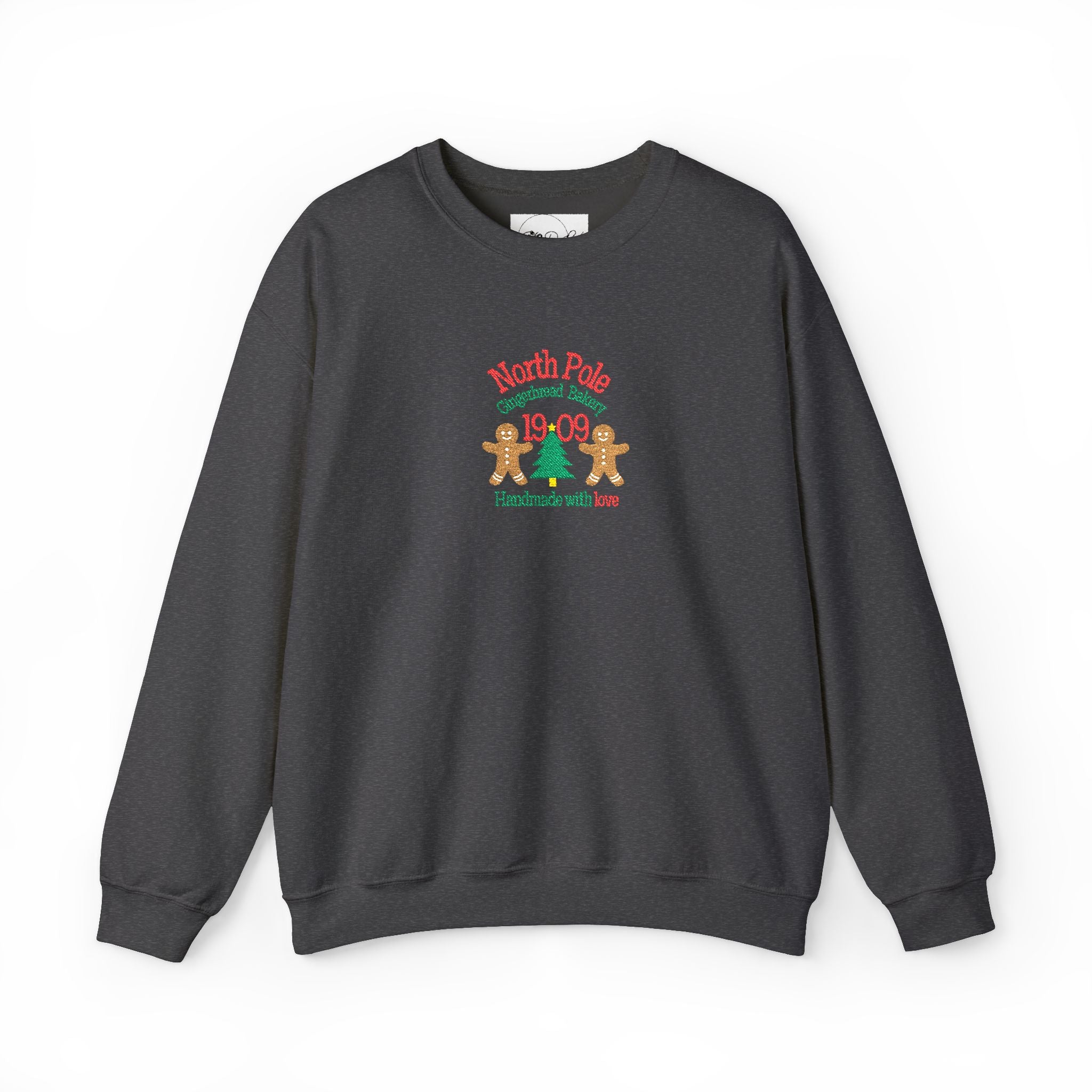 Embroidered North Pole Gingerbread | Adult Unisex | Christmas Sweatshirt