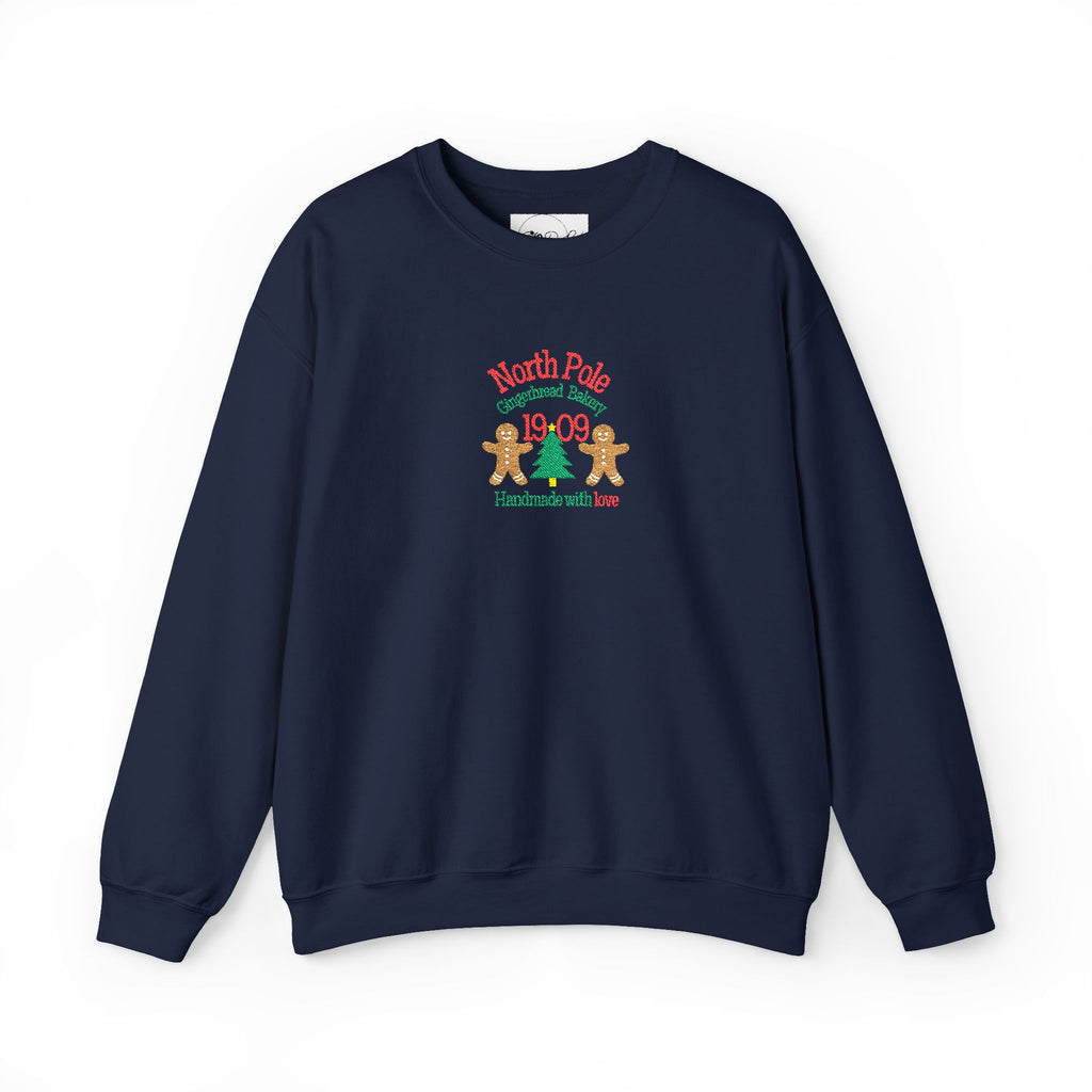 Embroidered North Pole Gingerbread | Adult Unisex | Christmas Sweatshirt