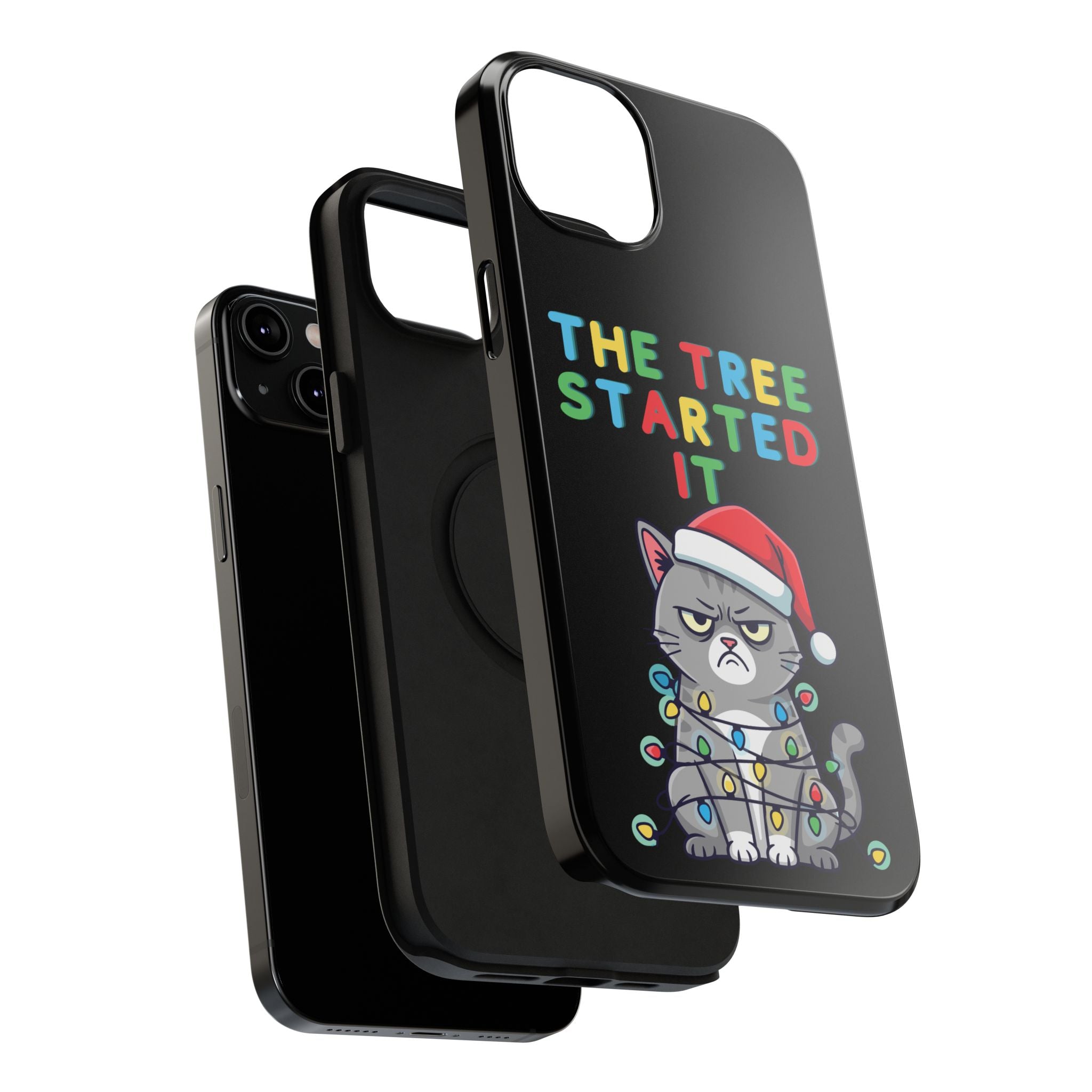 Christmas Funny Cat Case | iPhone Samsung | Christmas Phone Case