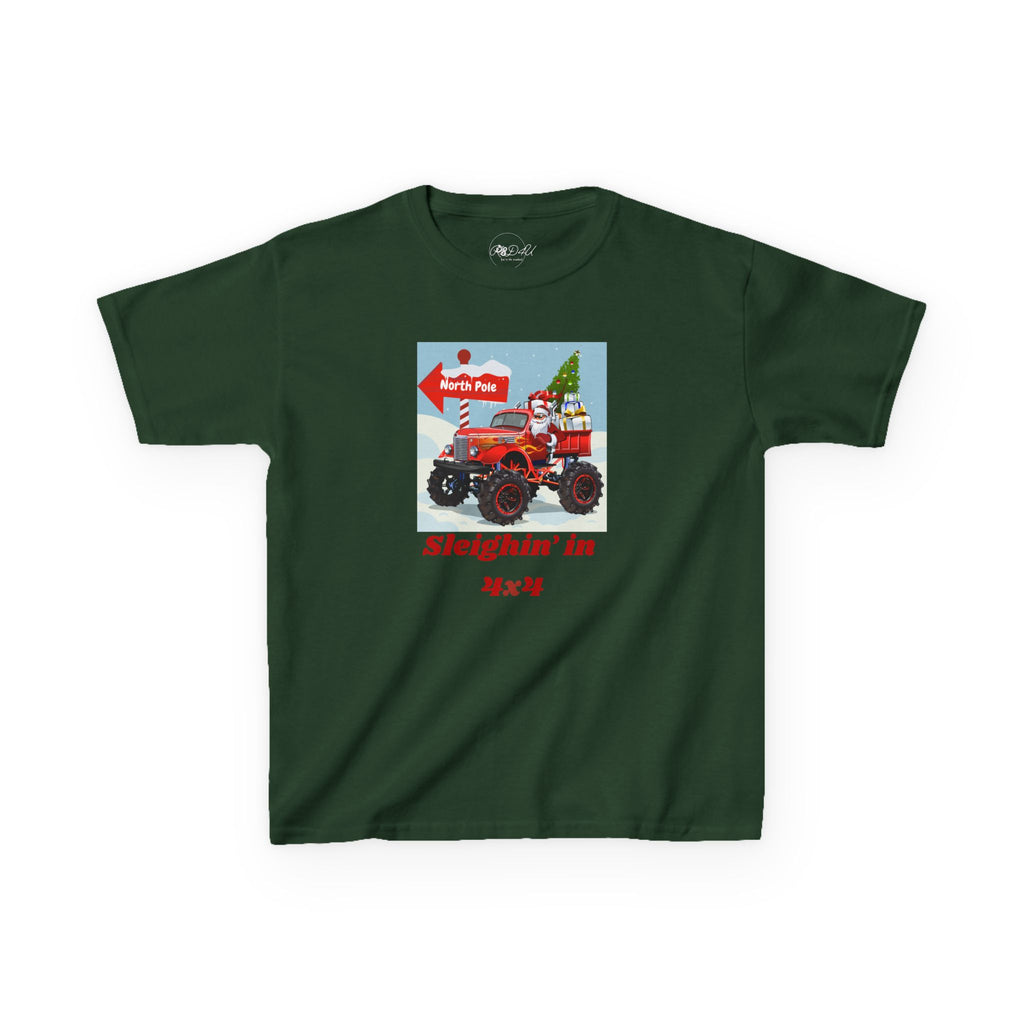 4x4 Sleighin | Youth Unisex | Christmas T-Shirt