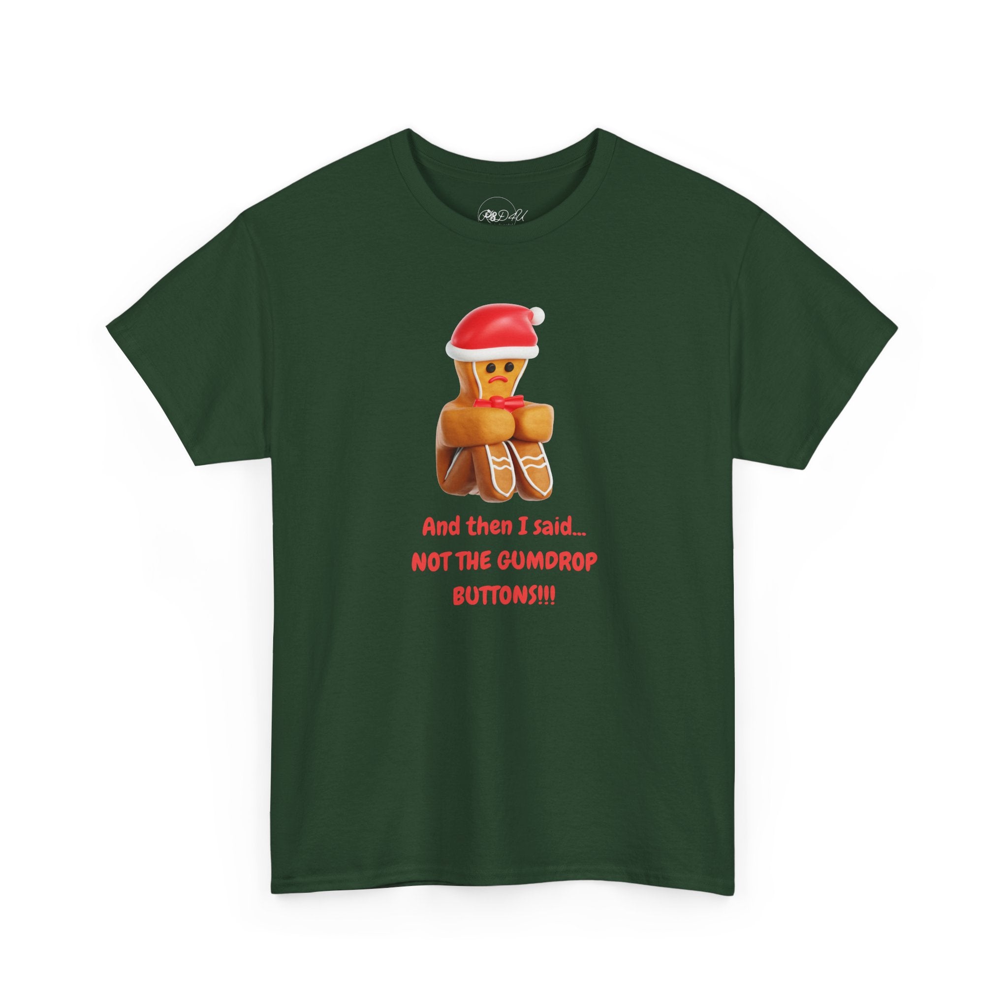 Gumdrop Button Gingerbread | Adult Unisex | Christmas T-Shirt
