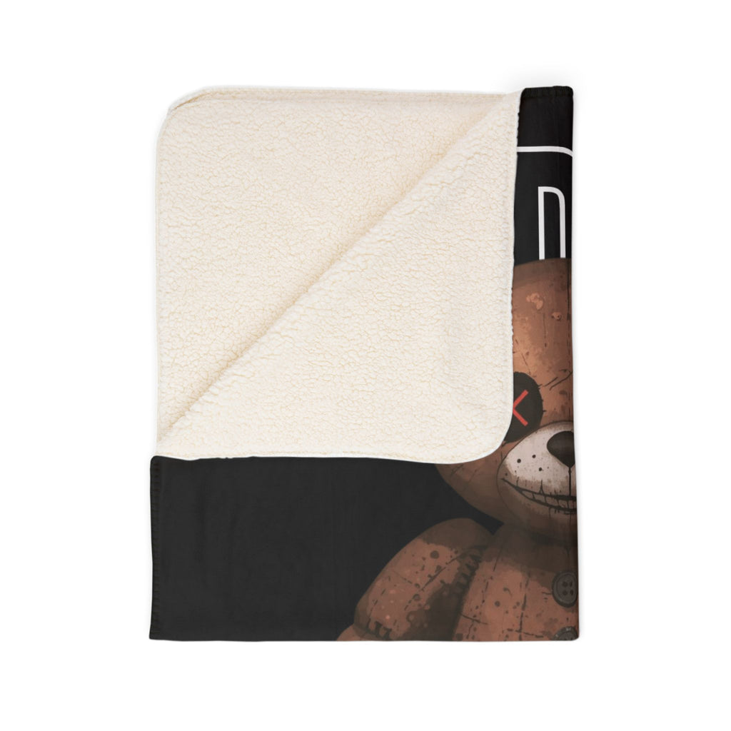 Creepy Teddy Bear | Fleece Sherpa Blanket