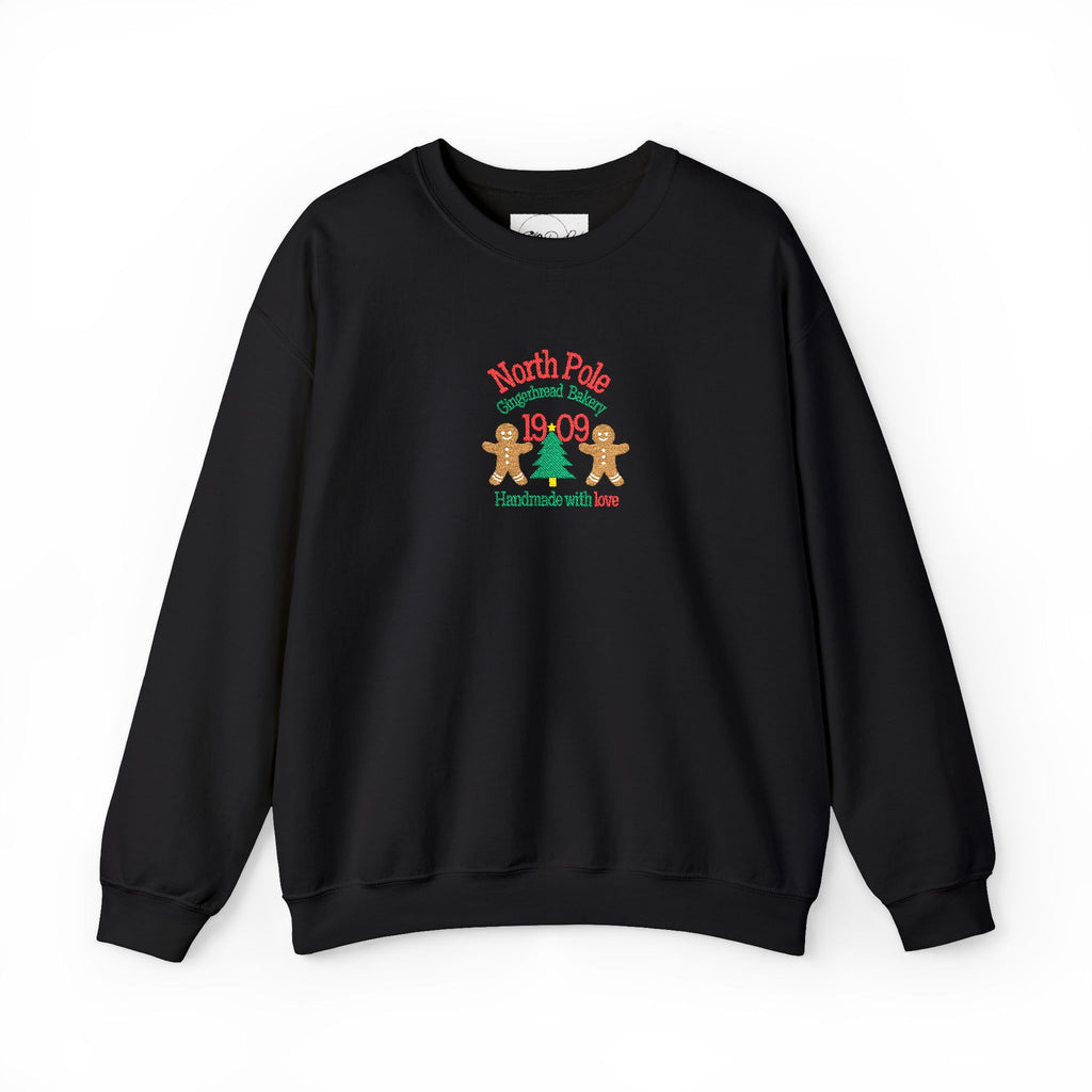Embroidered North Pole Gingerbread | Adult Unisex | Christmas Sweatshirt