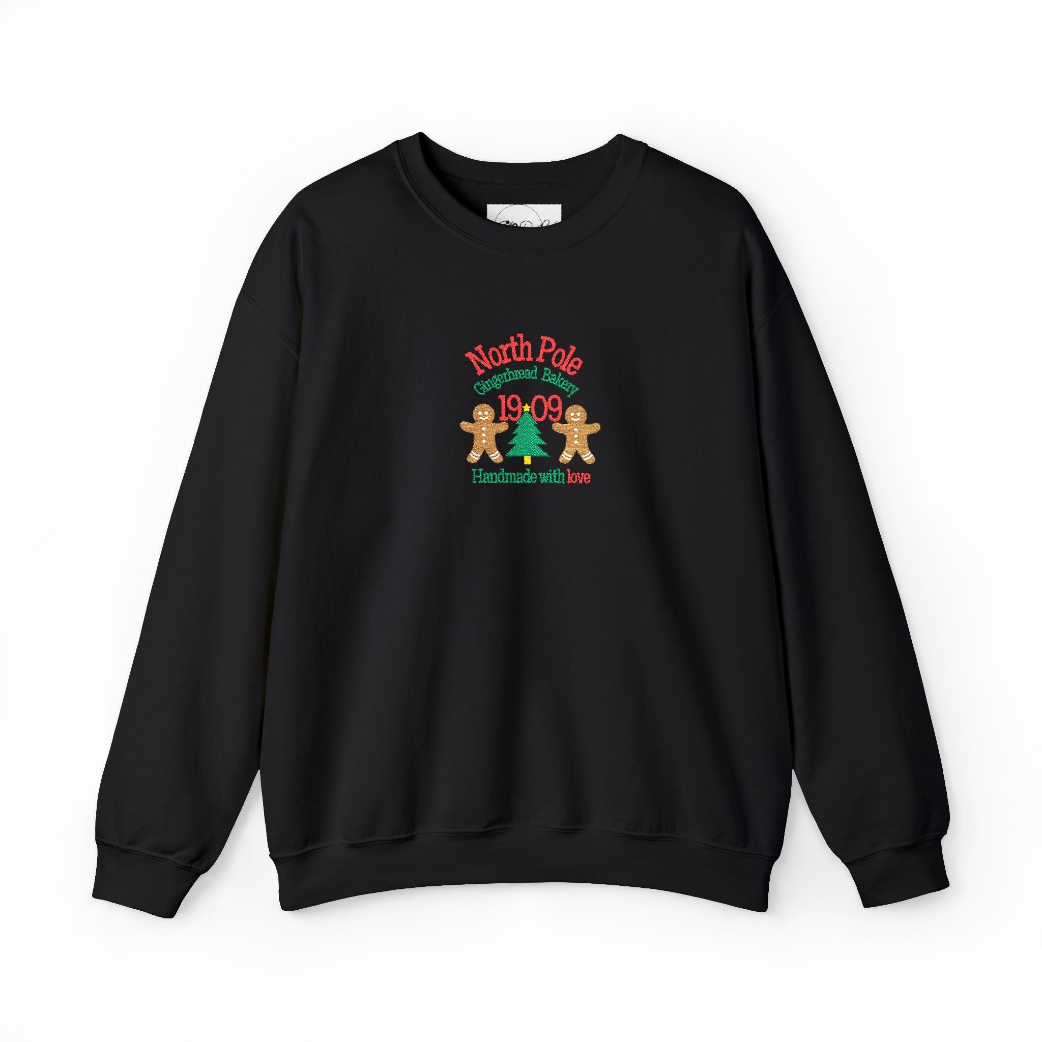 Embroidered North Pole Gingerbread | Adult Unisex | Christmas Sweatshirt