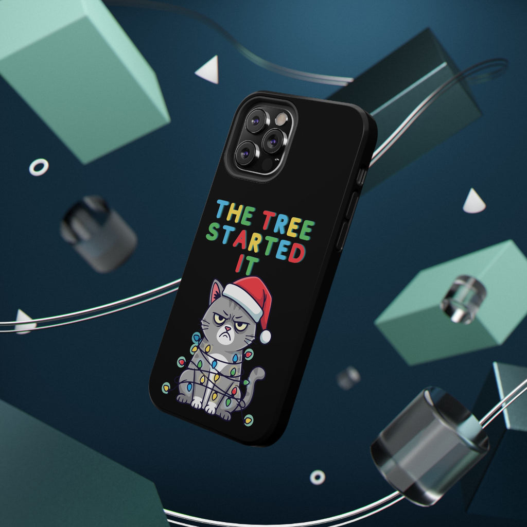 Christmas Funny Cat Case | iPhone Samsung | Christmas Phone Case