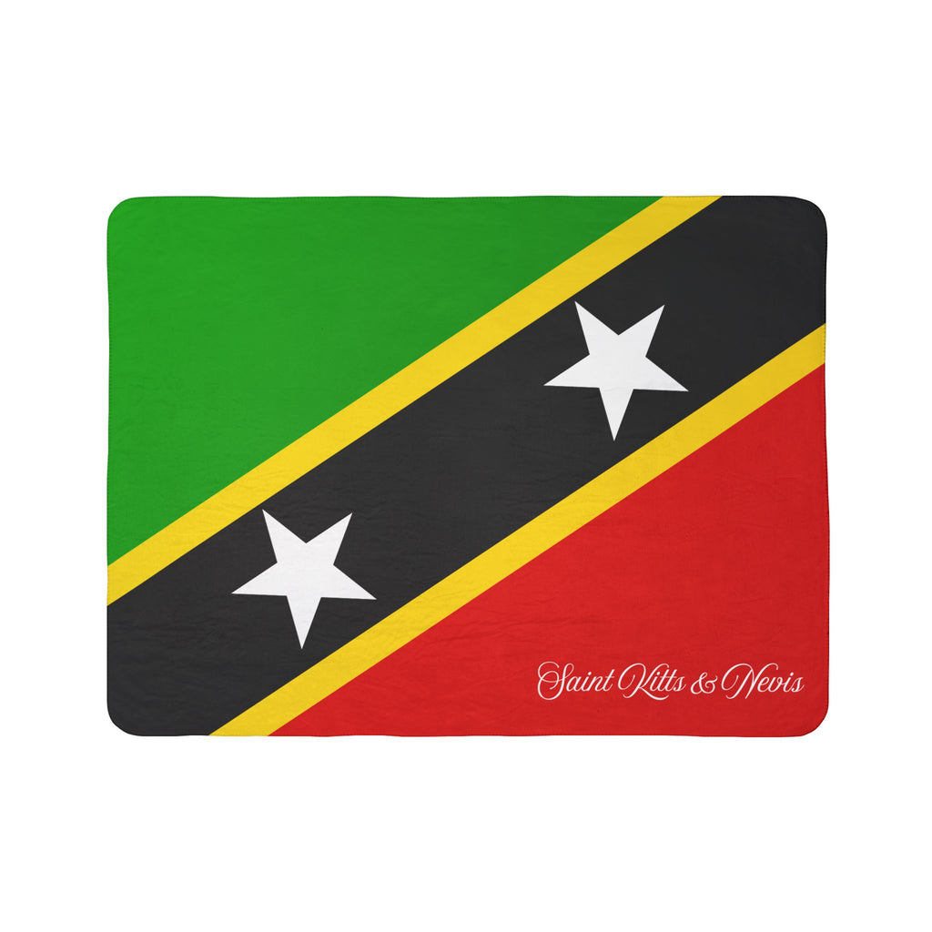 Saint Kitts and Nevis Sherpa Fleece | SKN Pride | Sherpa Fleece Blanket