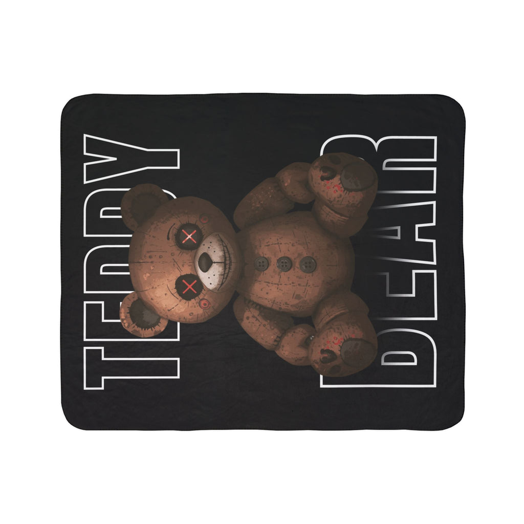 Creepy Teddy Bear | Fleece Sherpa Blanket
