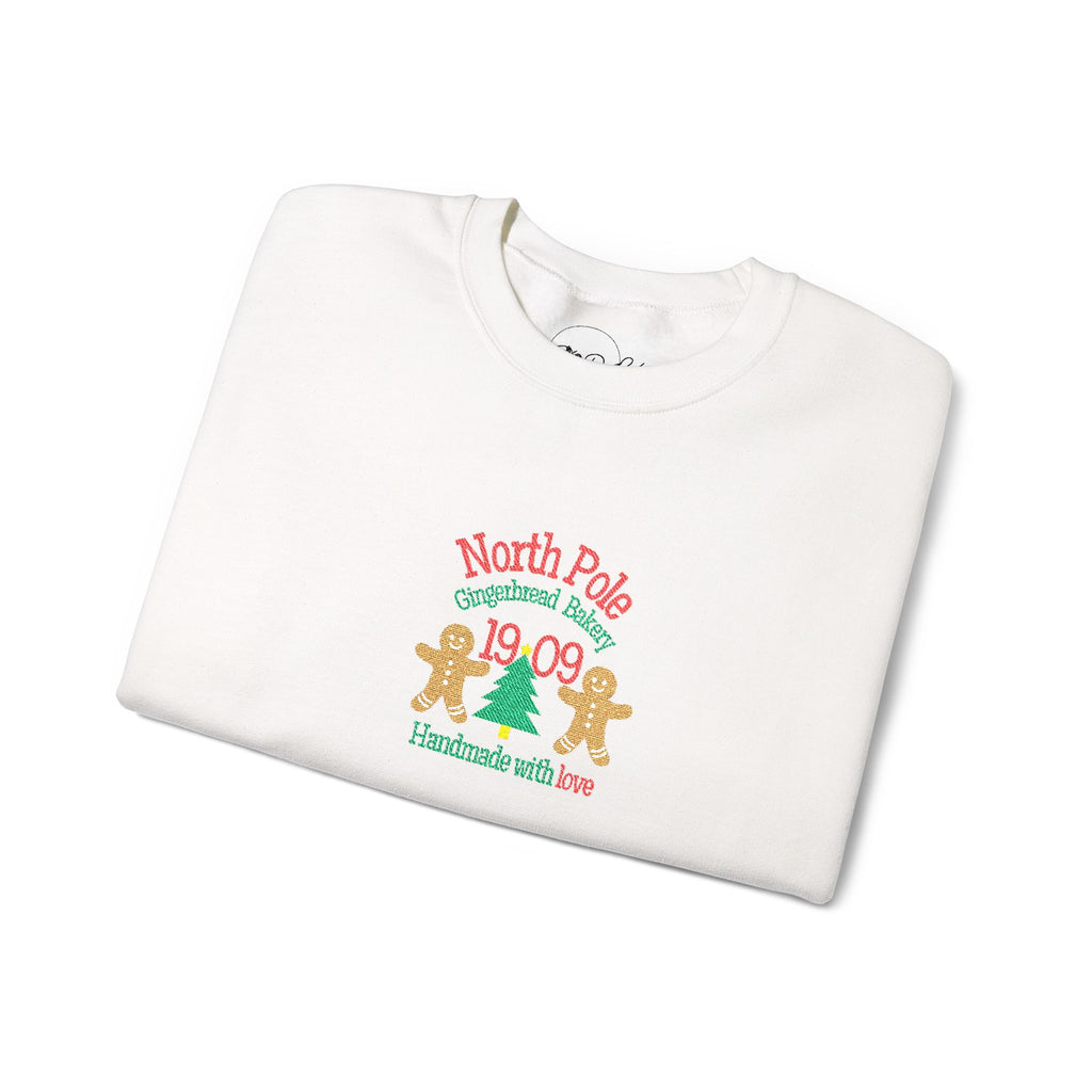 Embroidered North Pole Gingerbread | Adult Unisex | Christmas Sweatshirt