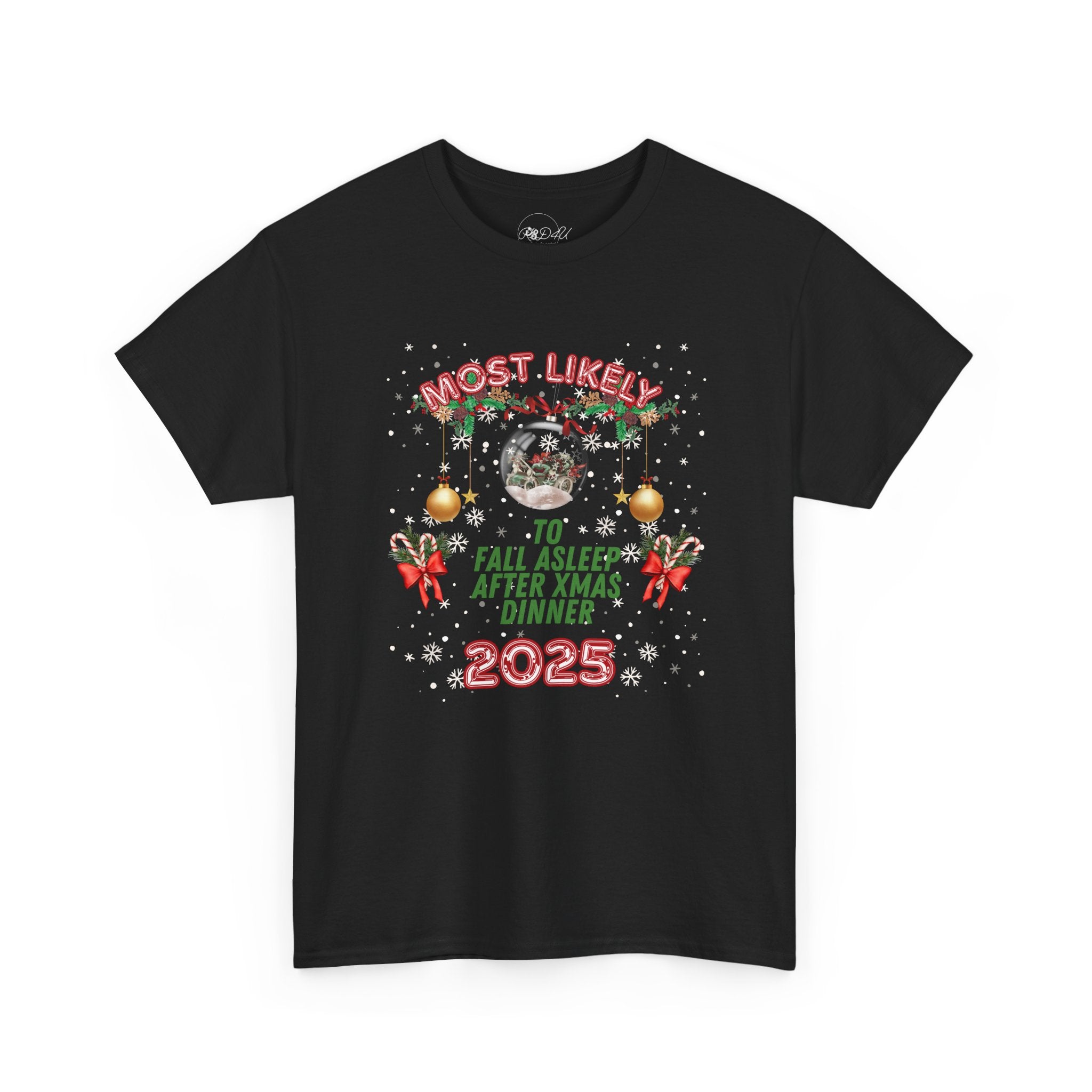 Most Likely To.. Sleep After Dinner | Adult Unisex | Christmas T-Shirt