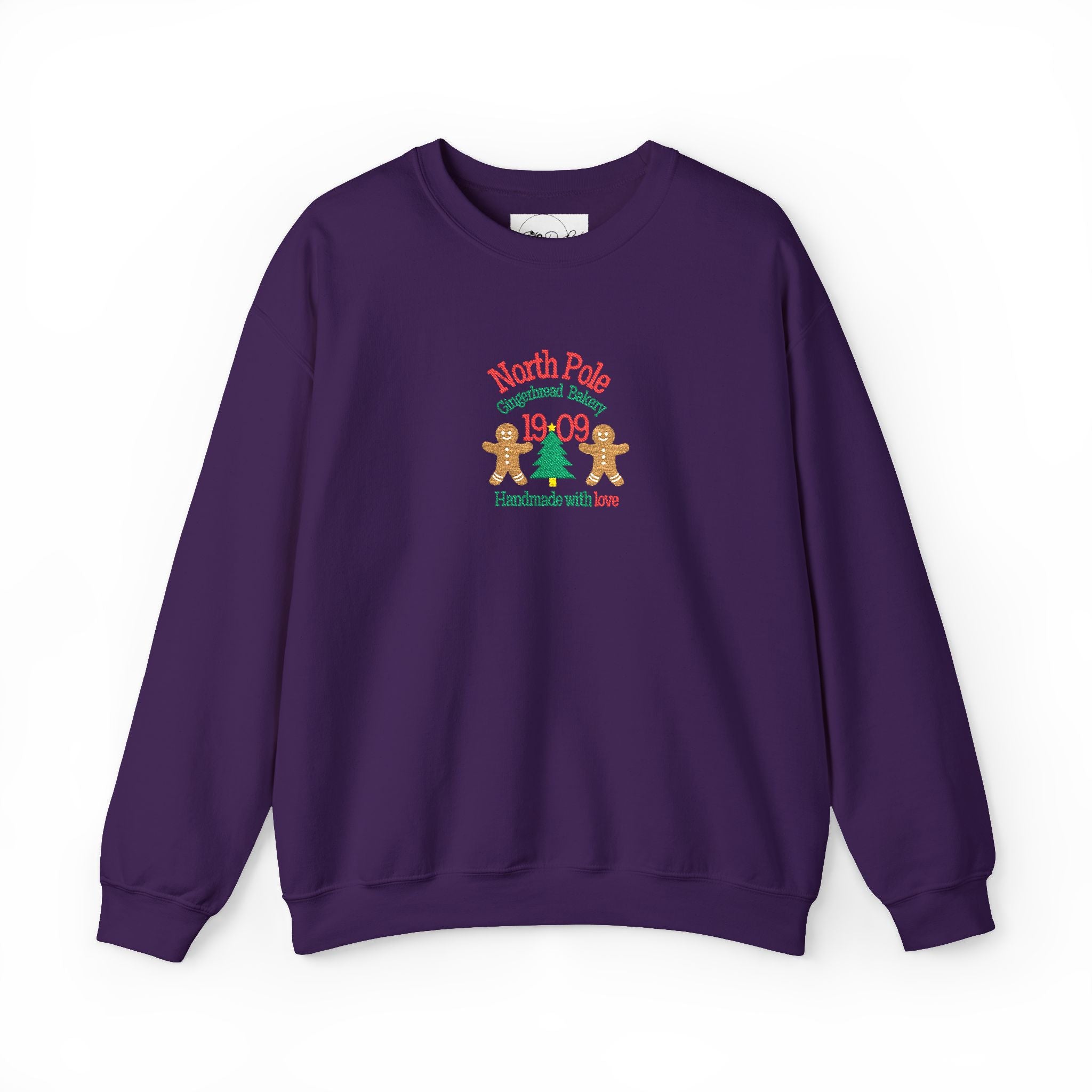 Embroidered North Pole Gingerbread | Adult Unisex | Christmas Sweatshirt