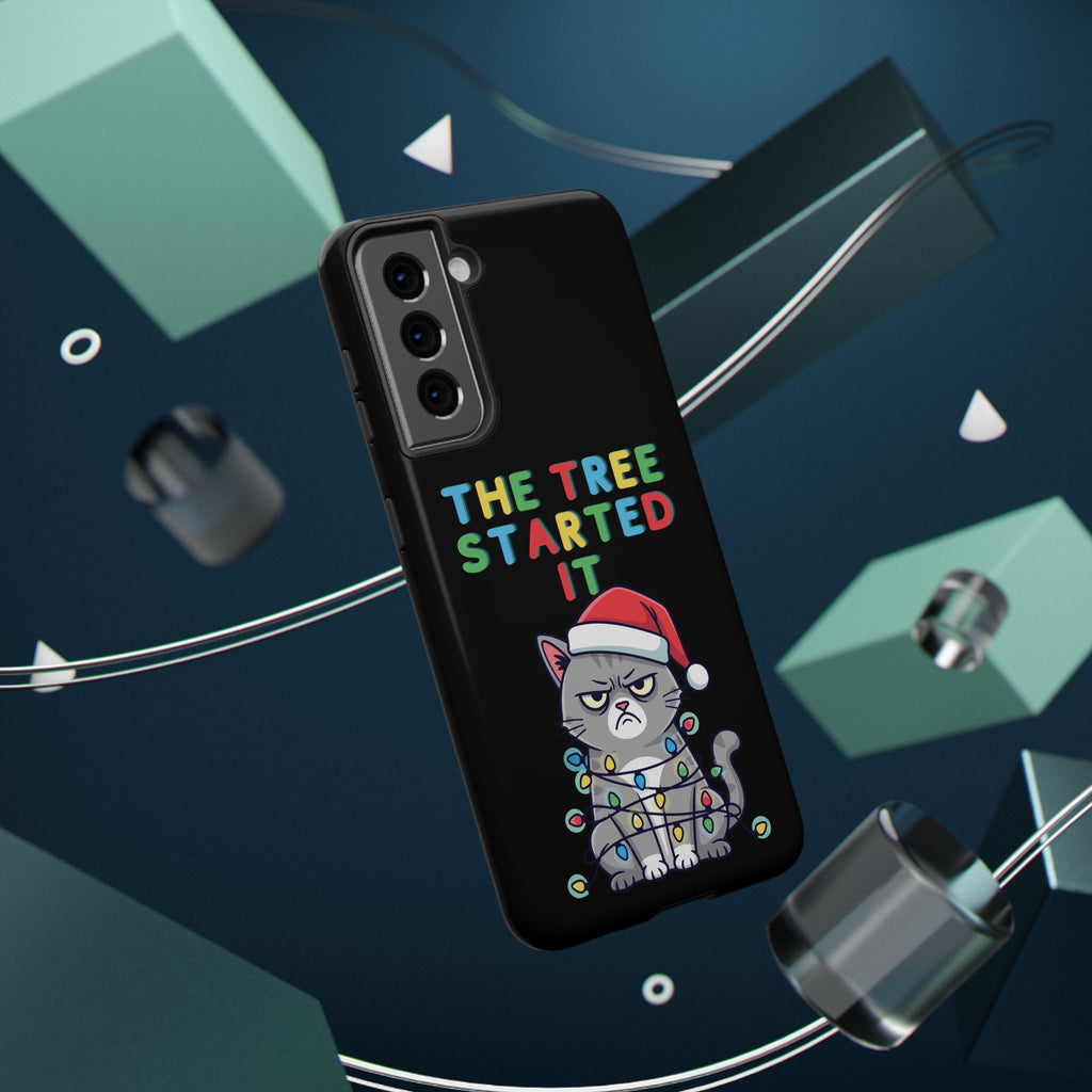 Christmas Funny Cat Case | iPhone Samsung | Christmas Phone Case