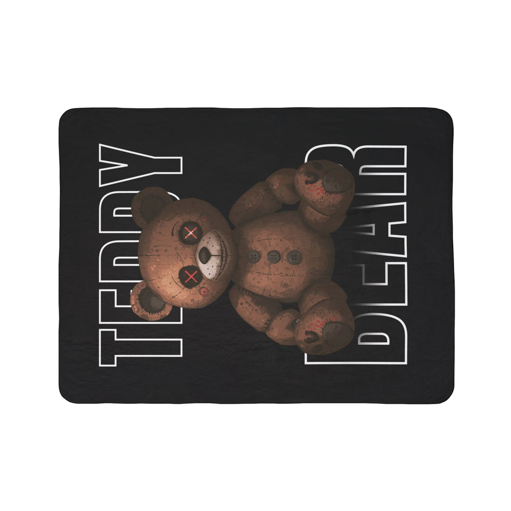 Creepy Teddy Bear | Fleece Sherpa Blanket