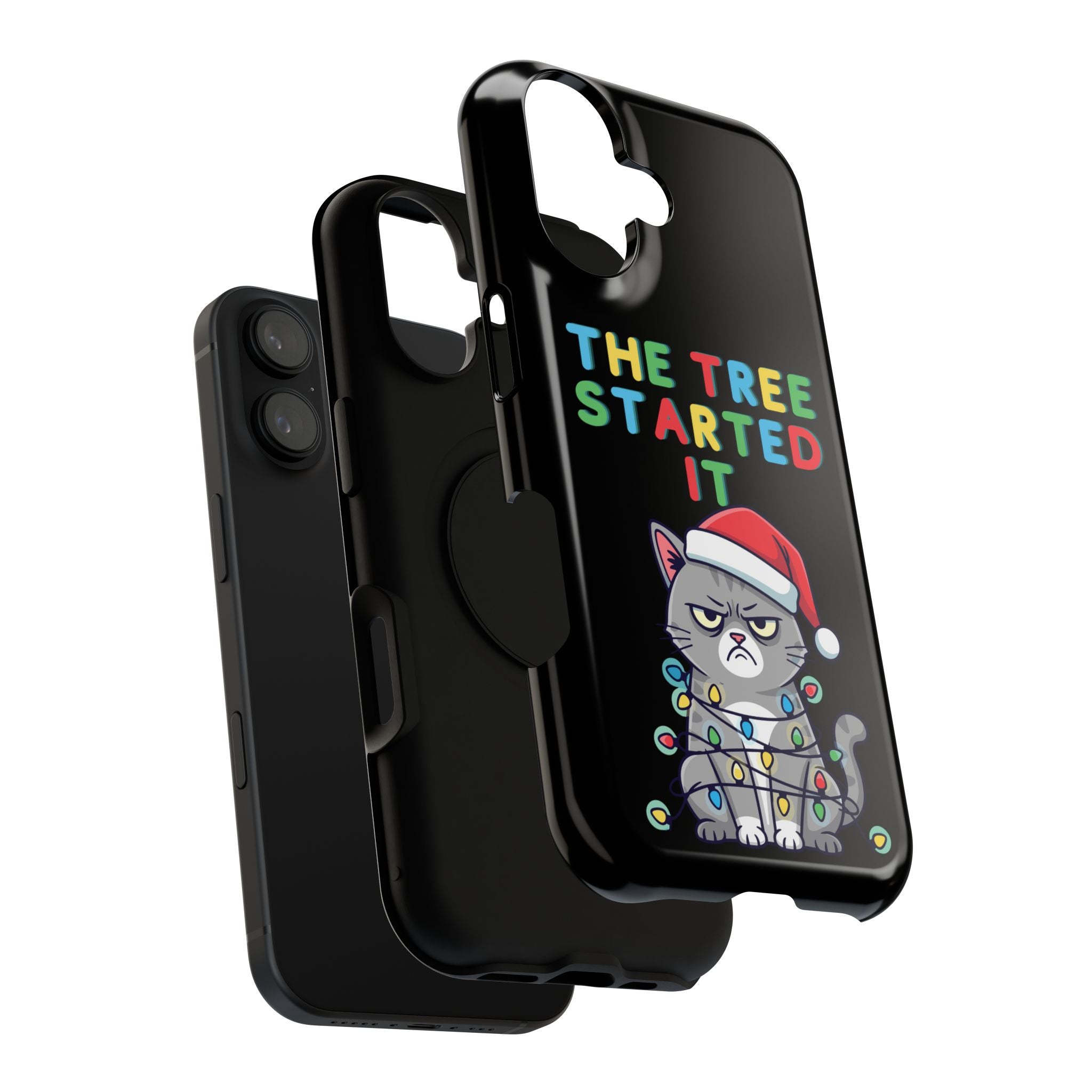 Christmas Funny Cat Case | iPhone Samsung | Christmas Phone Case