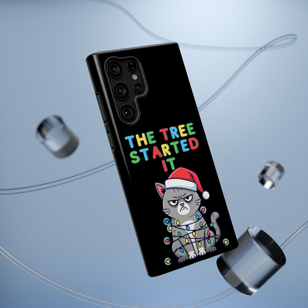 Christmas Funny Cat Case | iPhone Samsung | Christmas Phone Case