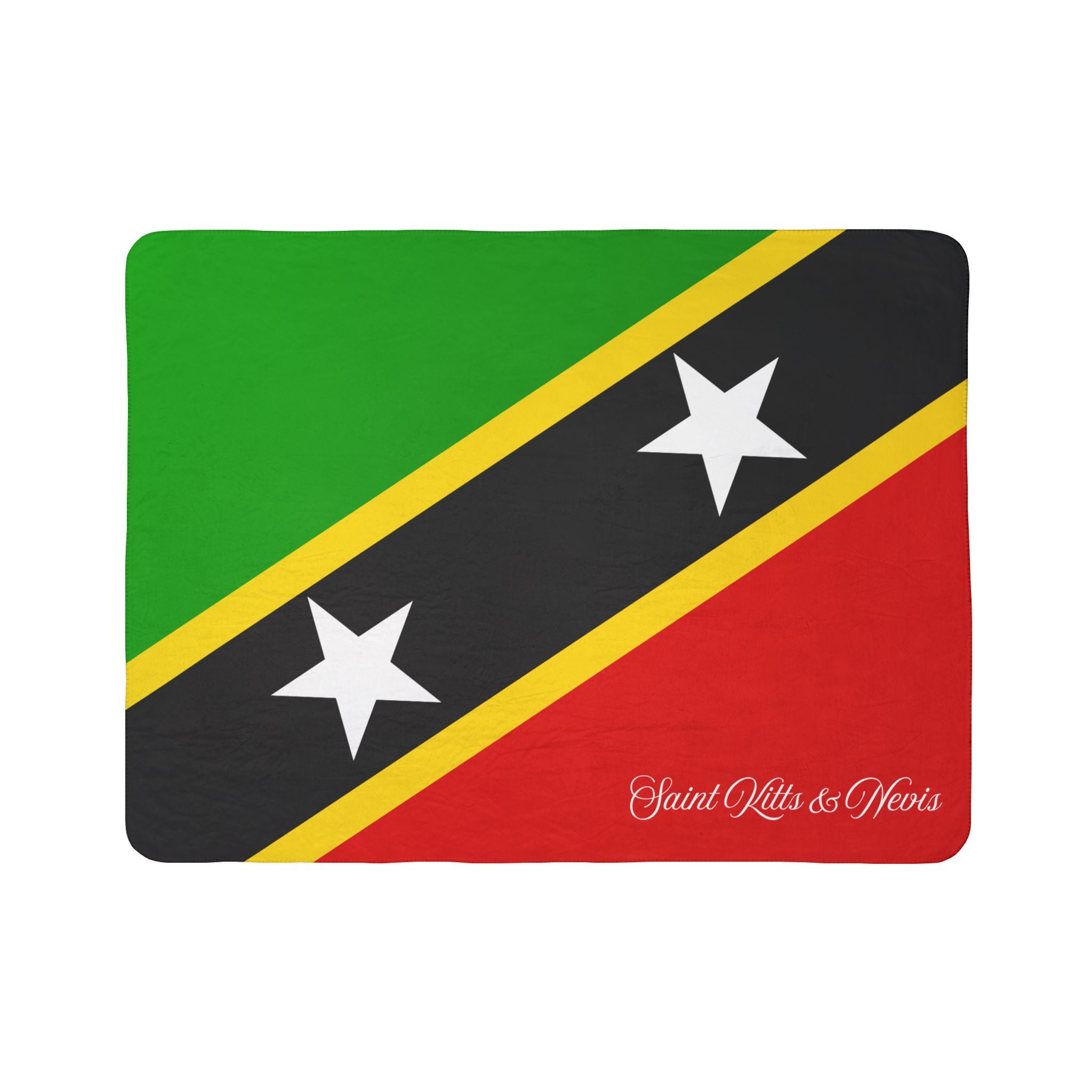 Saint Kitts and Nevis Sherpa Fleece | SKN Pride | Sherpa Fleece Blanket