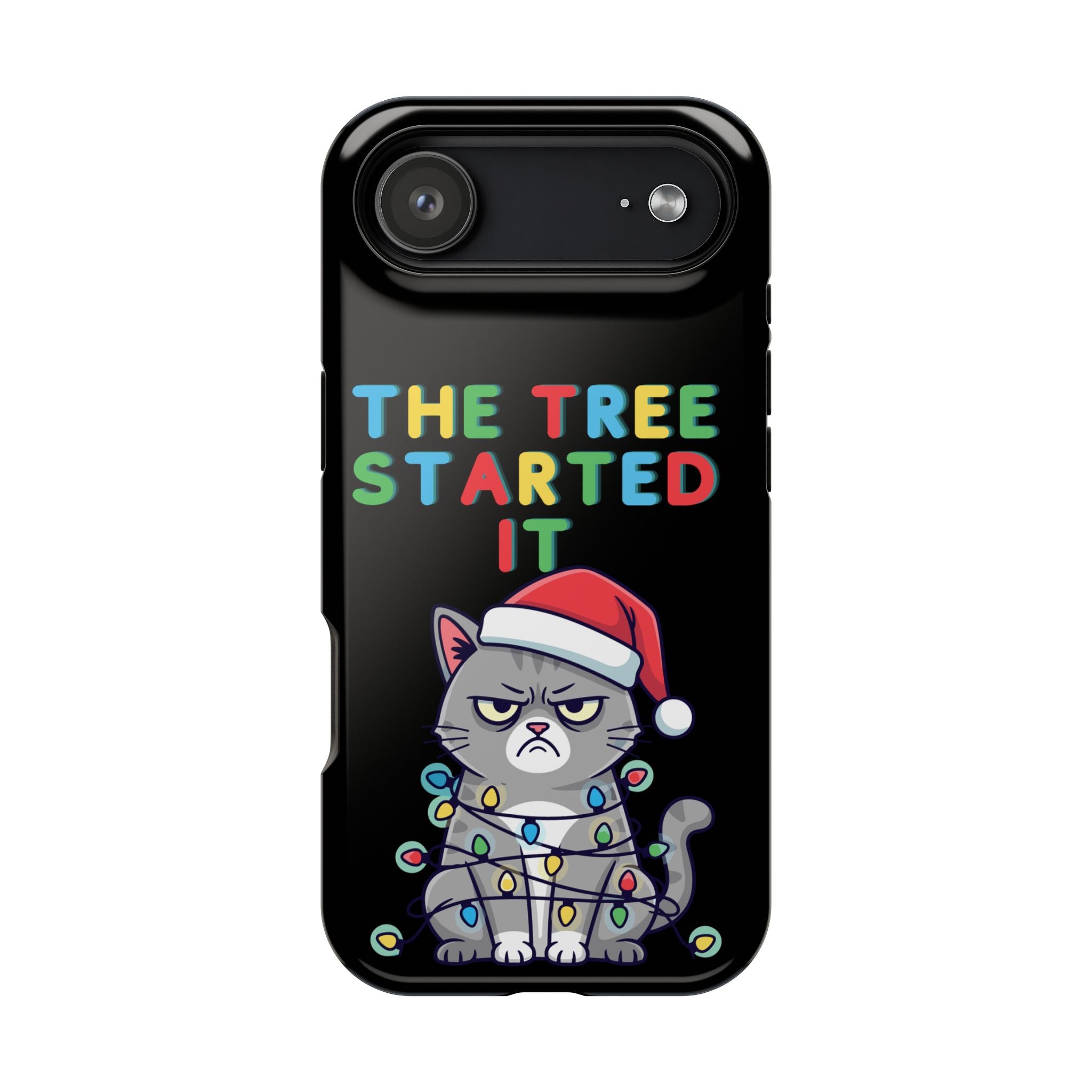 Christmas Funny Cat Case | iPhone Samsung | Christmas Phone Case