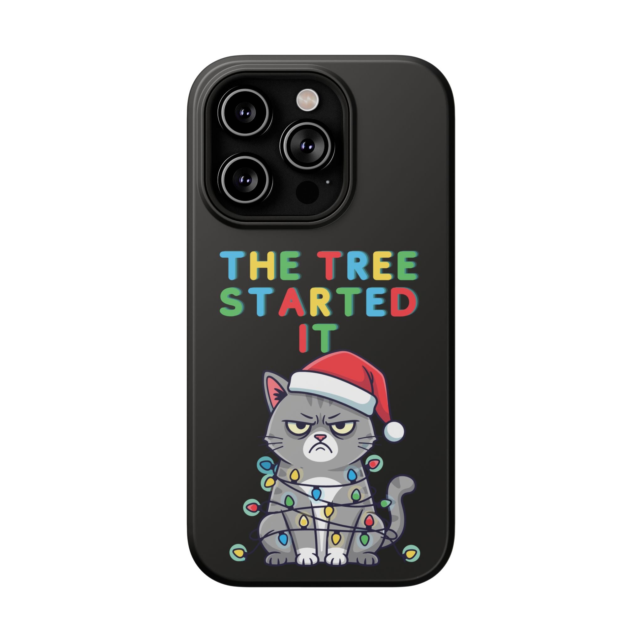 Christmas Funny Cat Case | iPhone Samsung | Christmas Phone Case
