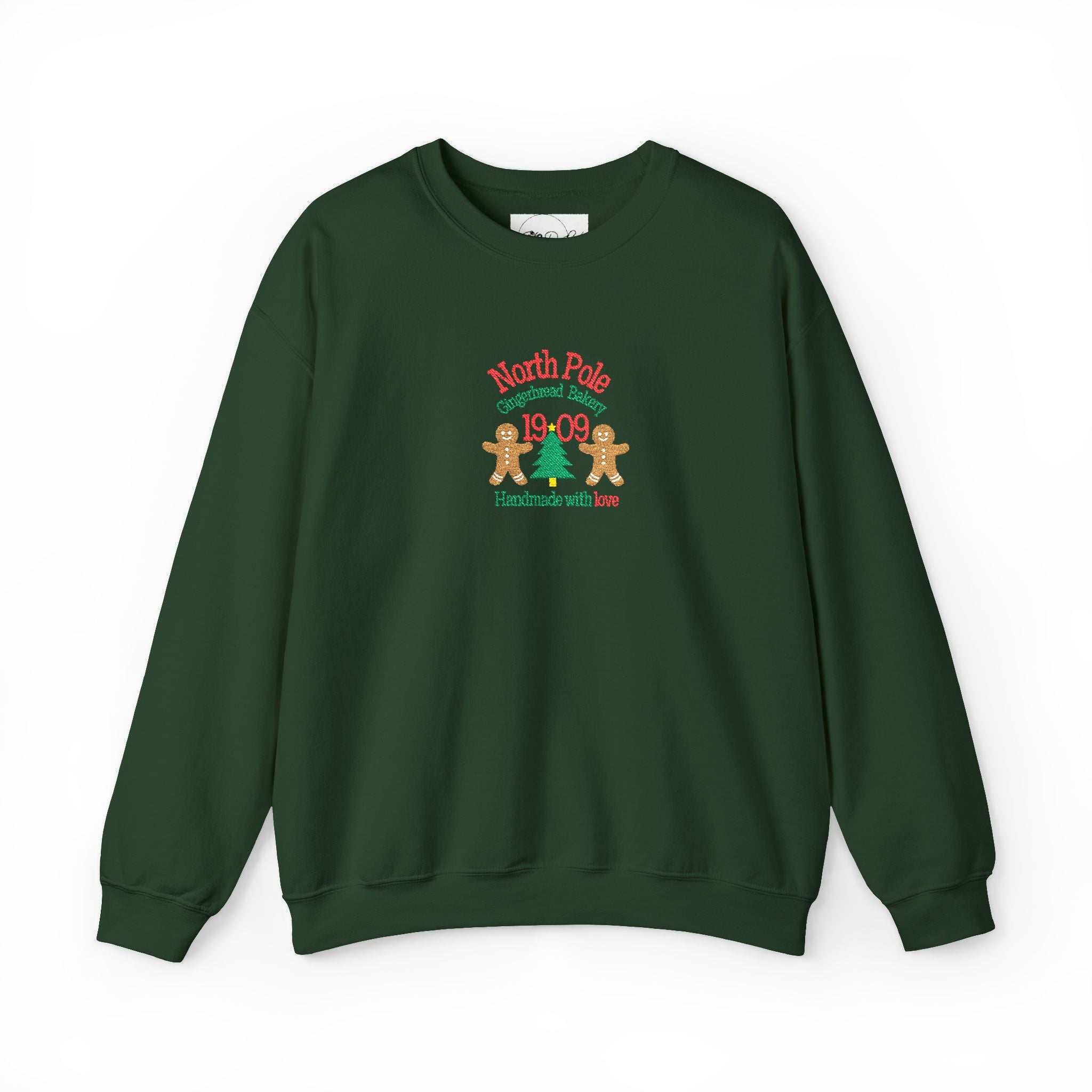 Embroidered North Pole Gingerbread | Adult Unisex | Christmas Sweatshirt