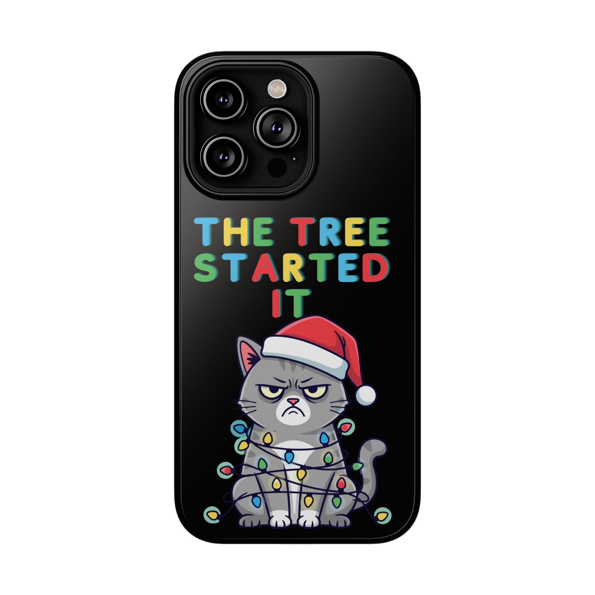 Christmas Funny Cat Case | iPhone Samsung | Christmas Phone Case