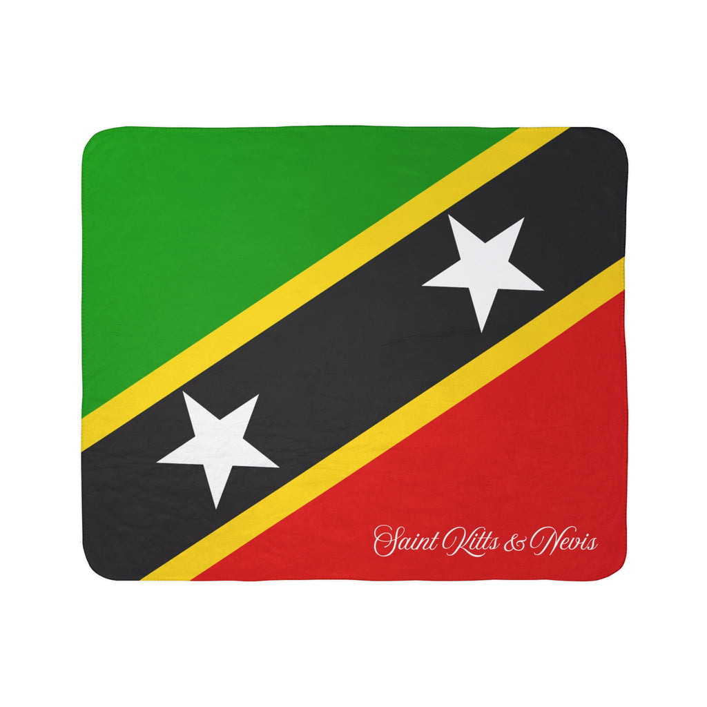 Saint Kitts and Nevis Sherpa Fleece | SKN Pride | Sherpa Fleece Blanket