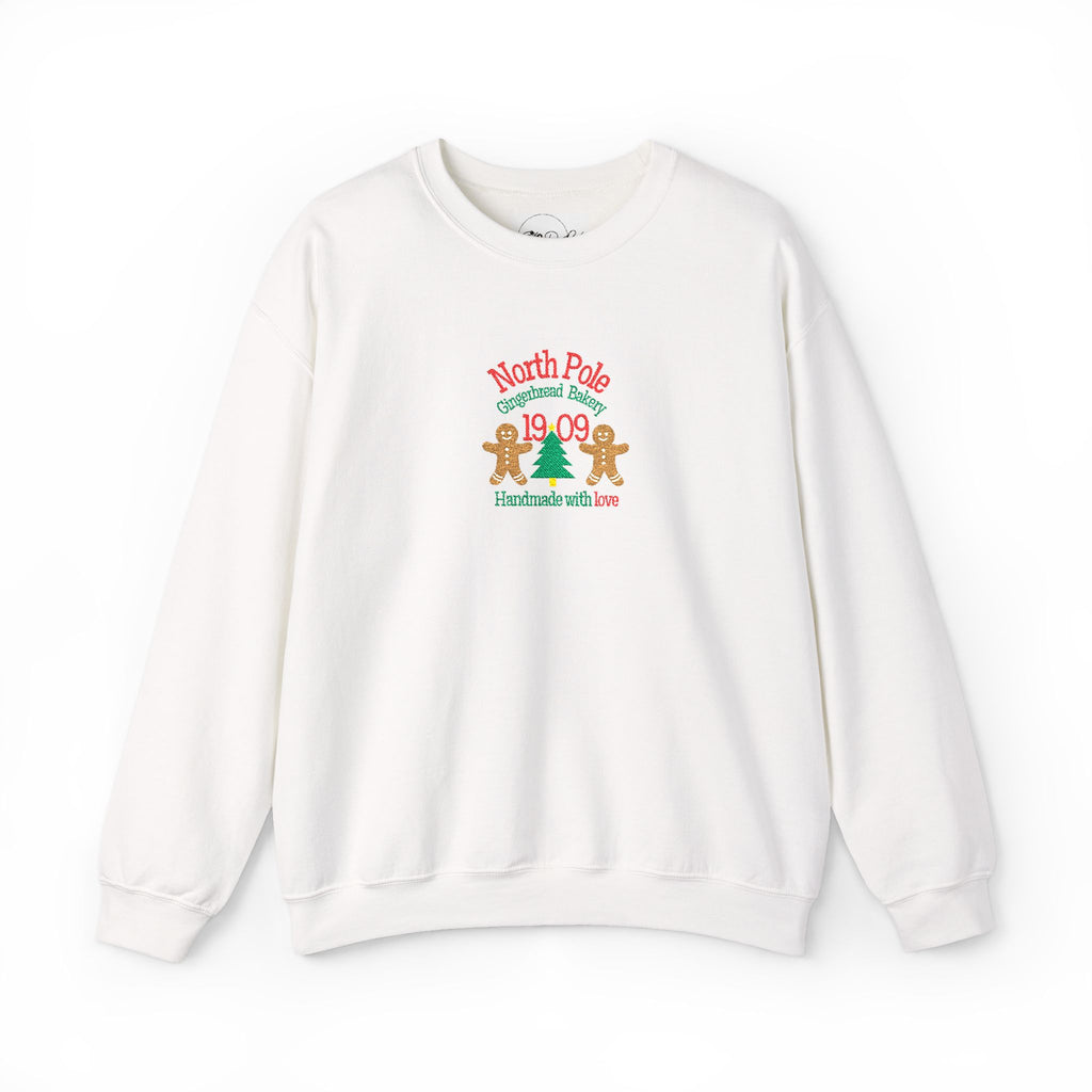Embroidered North Pole Gingerbread | Adult Unisex | Christmas Sweatshirt