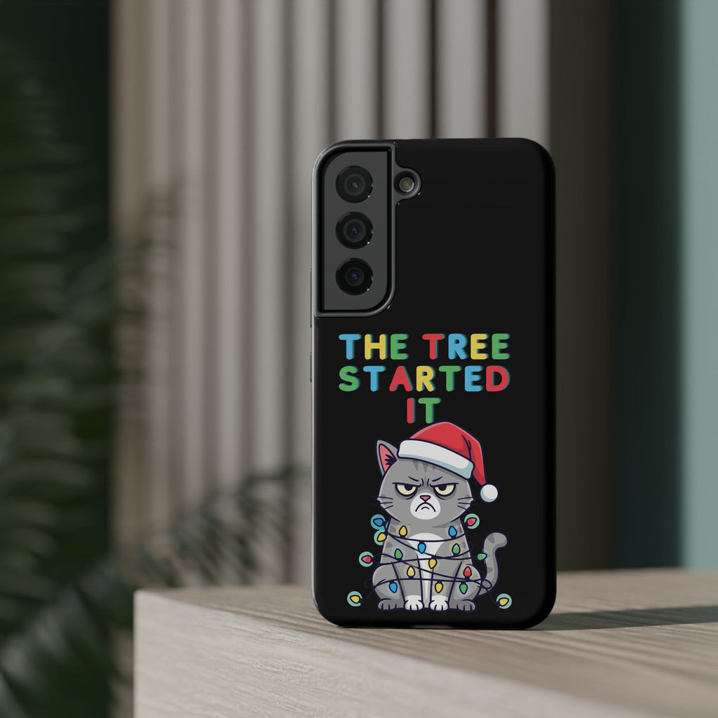 Christmas Funny Cat Case | iPhone Samsung | Christmas Phone Case